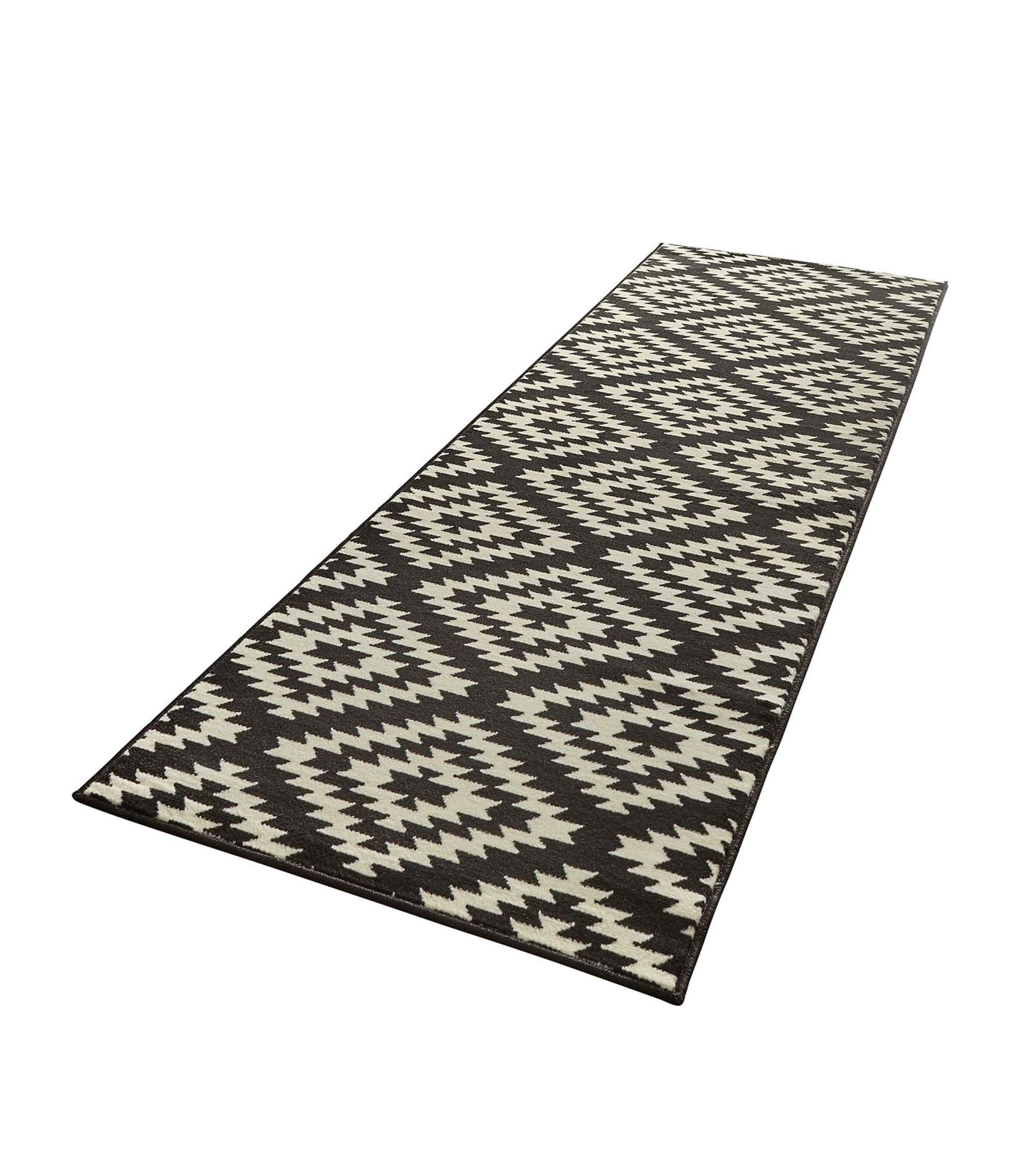 Läufer Textil Schwarz 80 x 250 cm