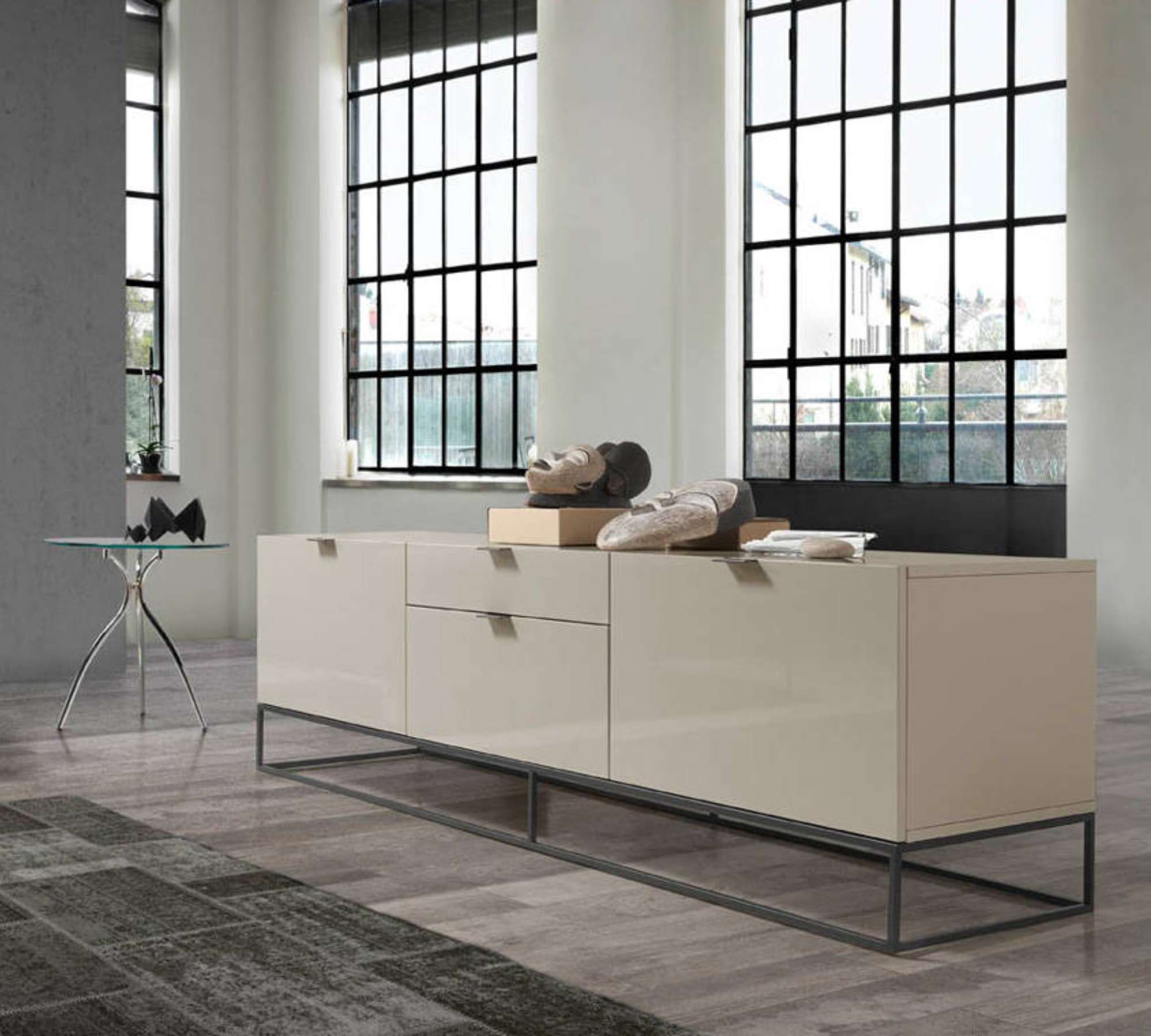 Sideboard Metall Grau