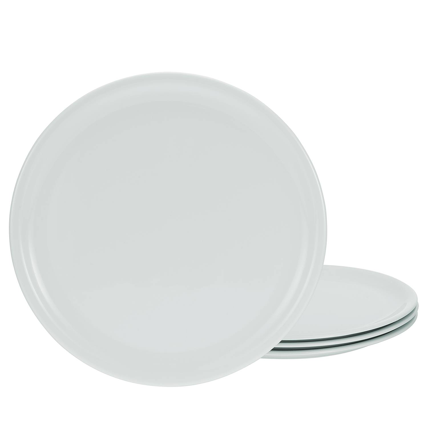 4x Pizzateller Porzellan Weiß Ø 32cm