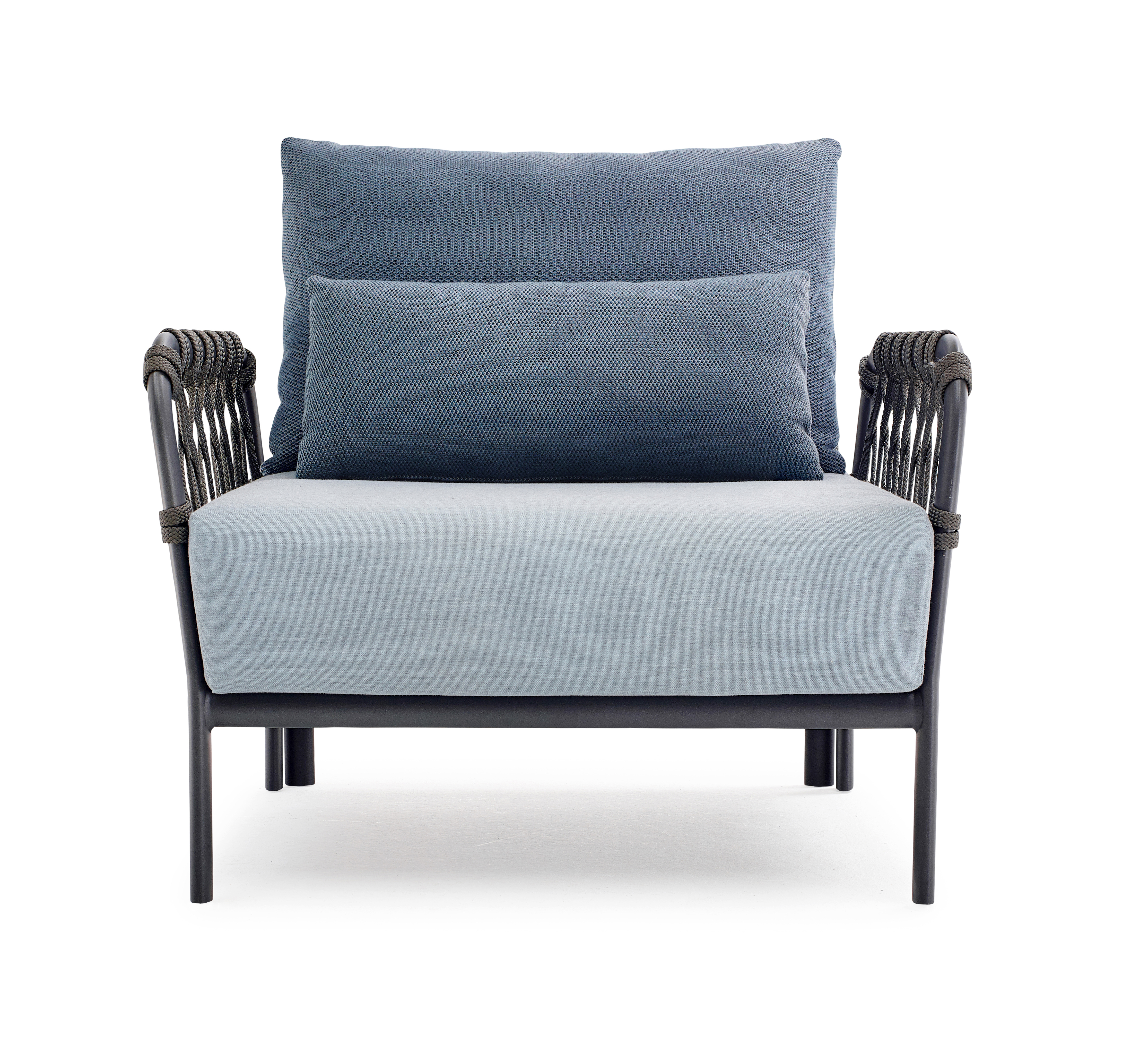 2x Caro Garten Loungesessel Blau