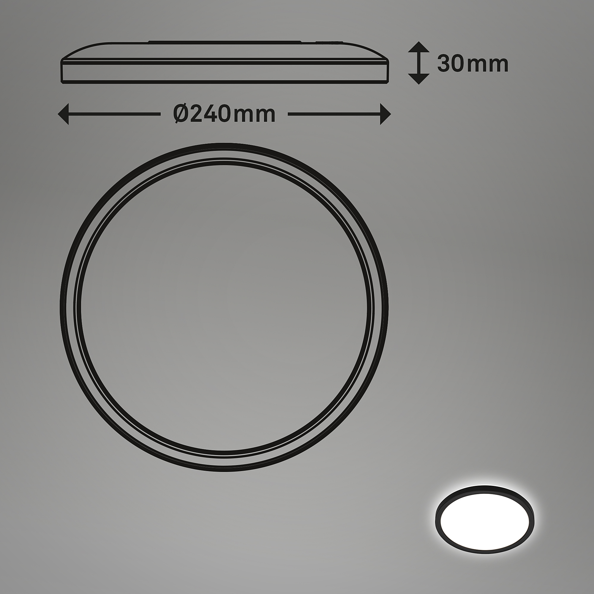 LED Ceiling light Move Type A Black