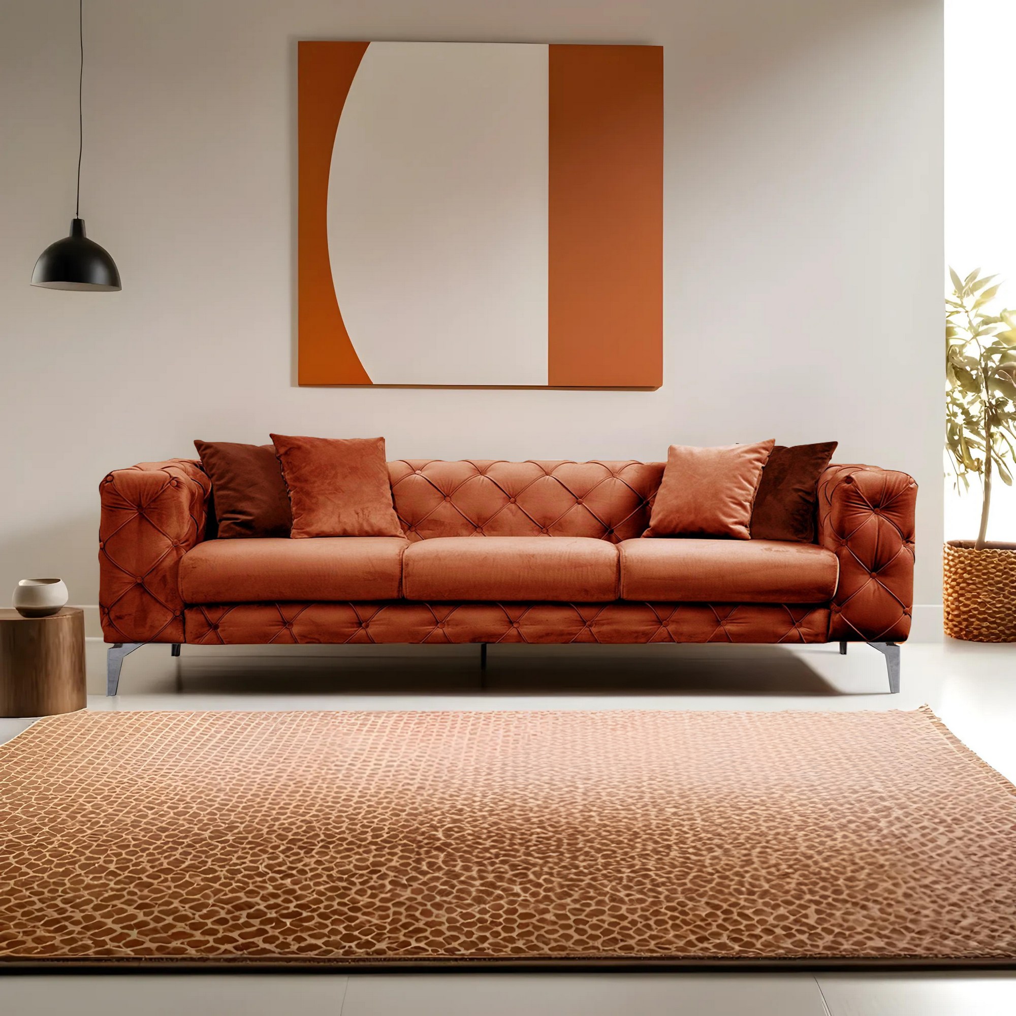 Como Sofa 3-Sitzer Orange