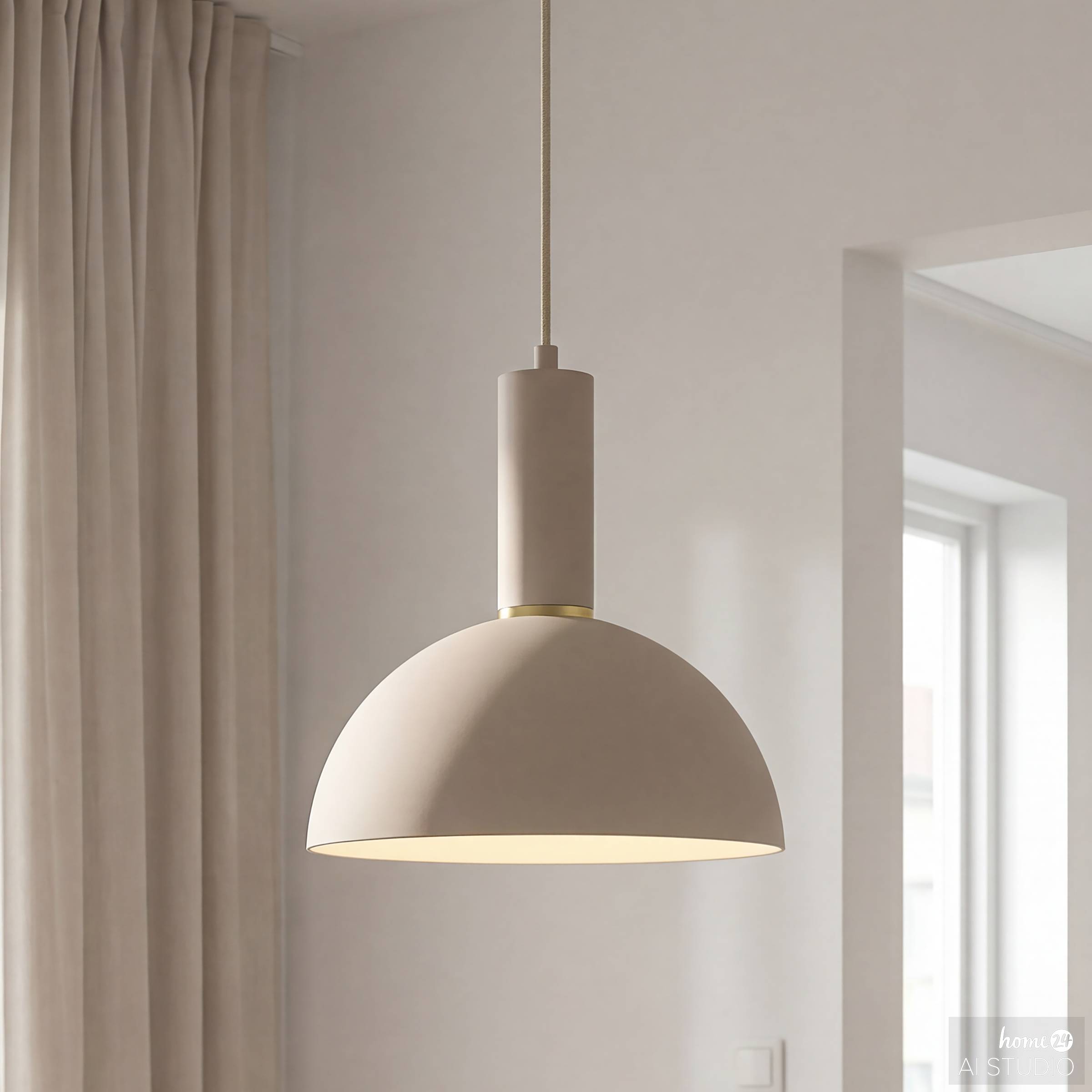 Halbrund Pendelleuchte 1-flammig Opalglas 