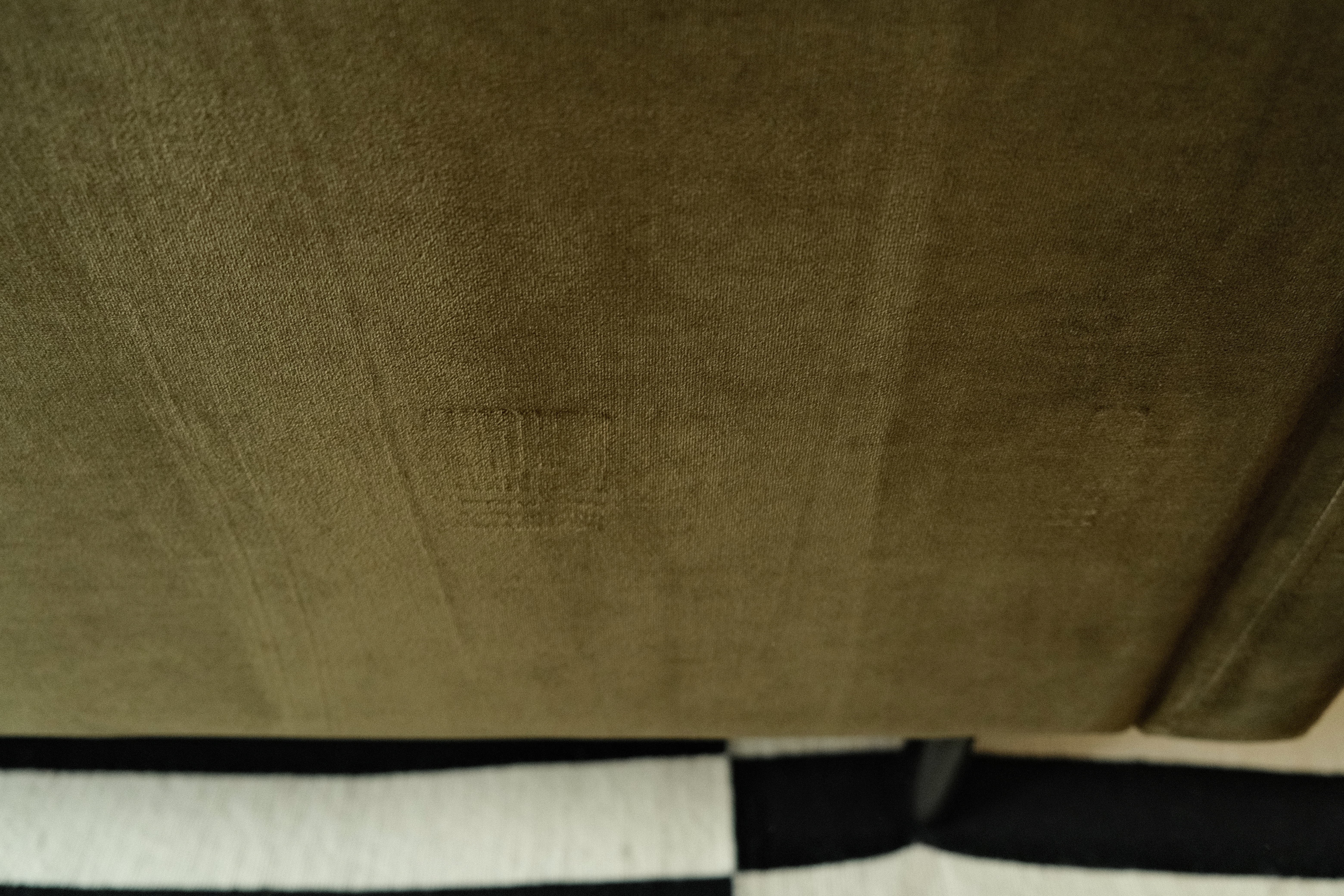 3-Sitzer Scandinavia Sofa &amp; Hocker Samt Dunkelgrün