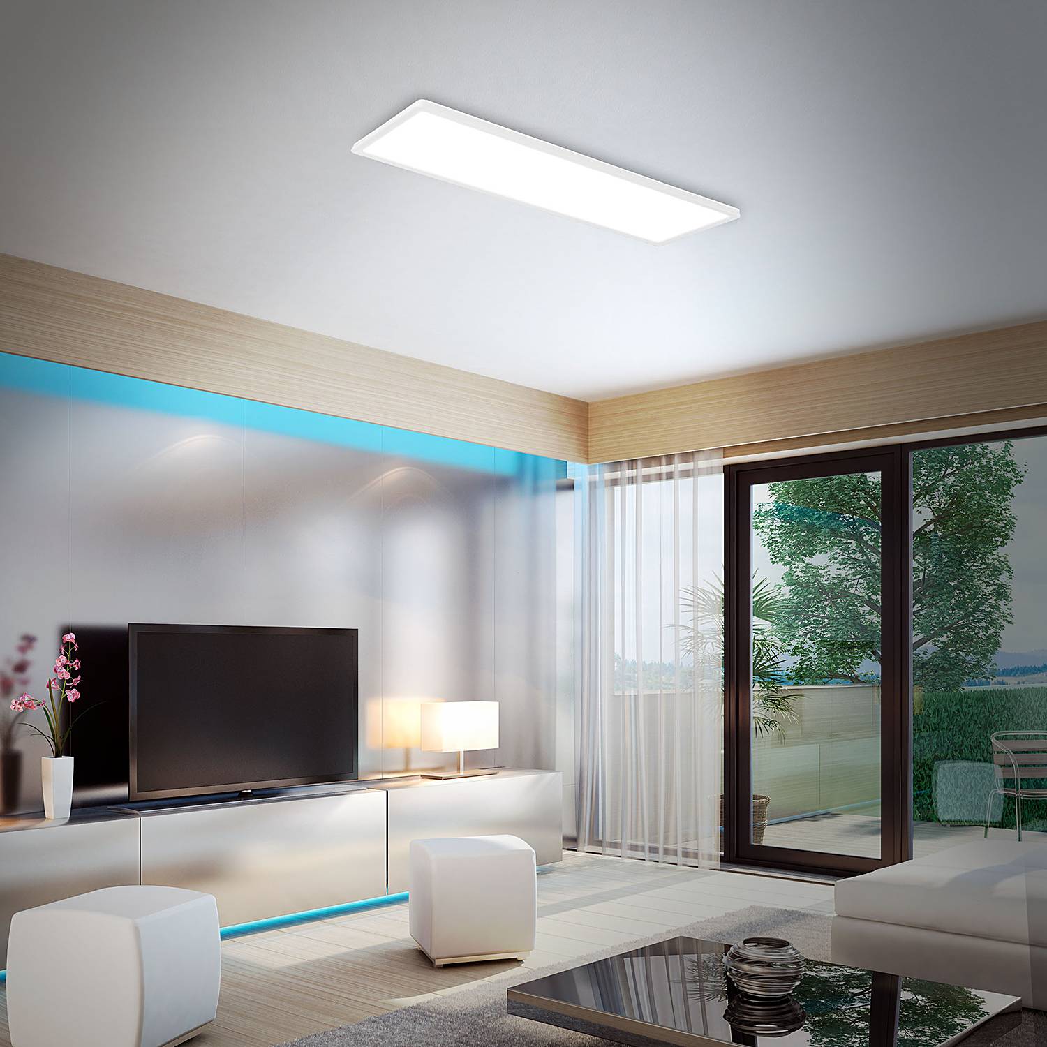 LED-Deckenleuchte Slim I Weiß
