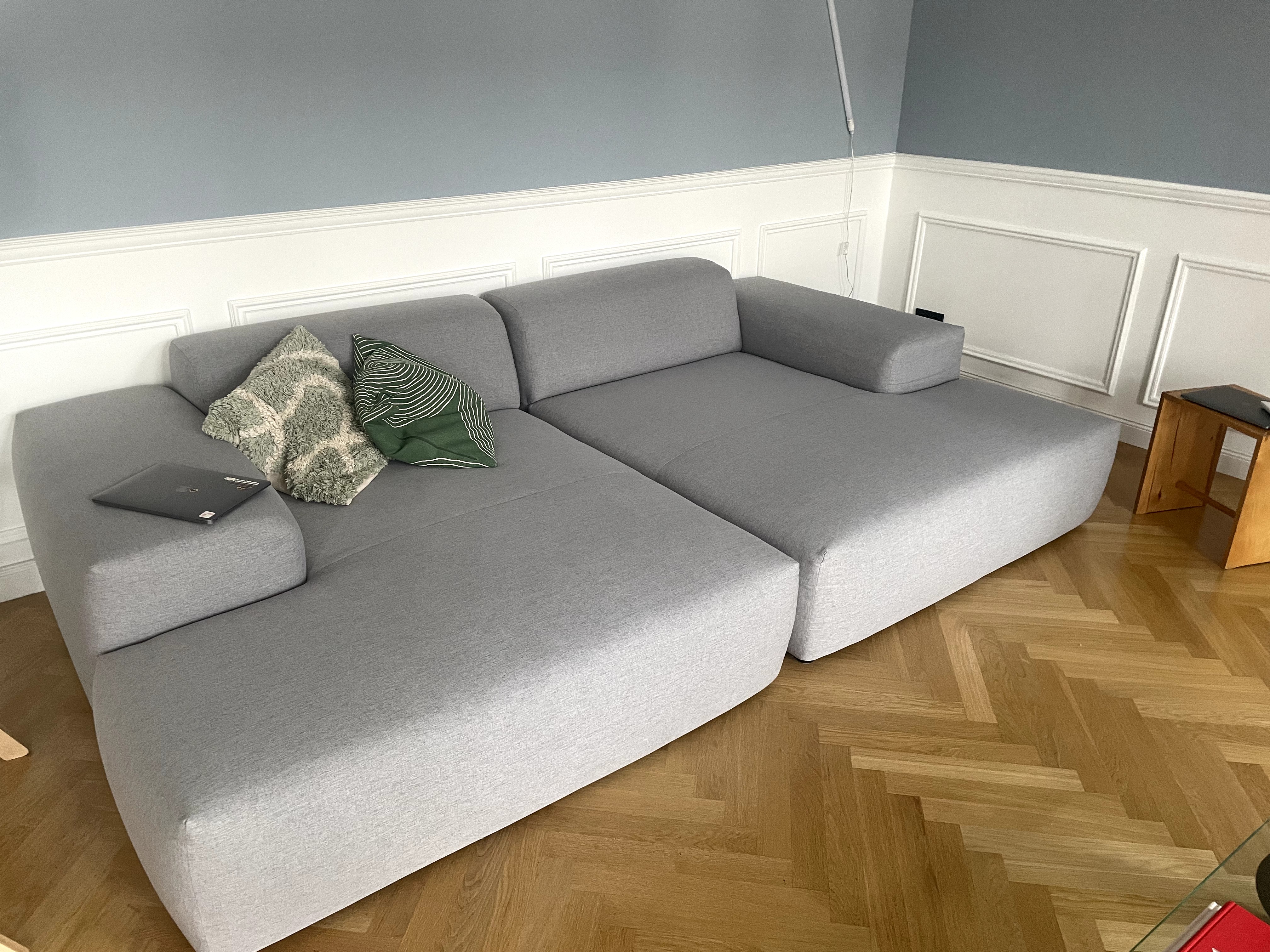 Pyllow Sofa 2-Sitzer Textil Grau