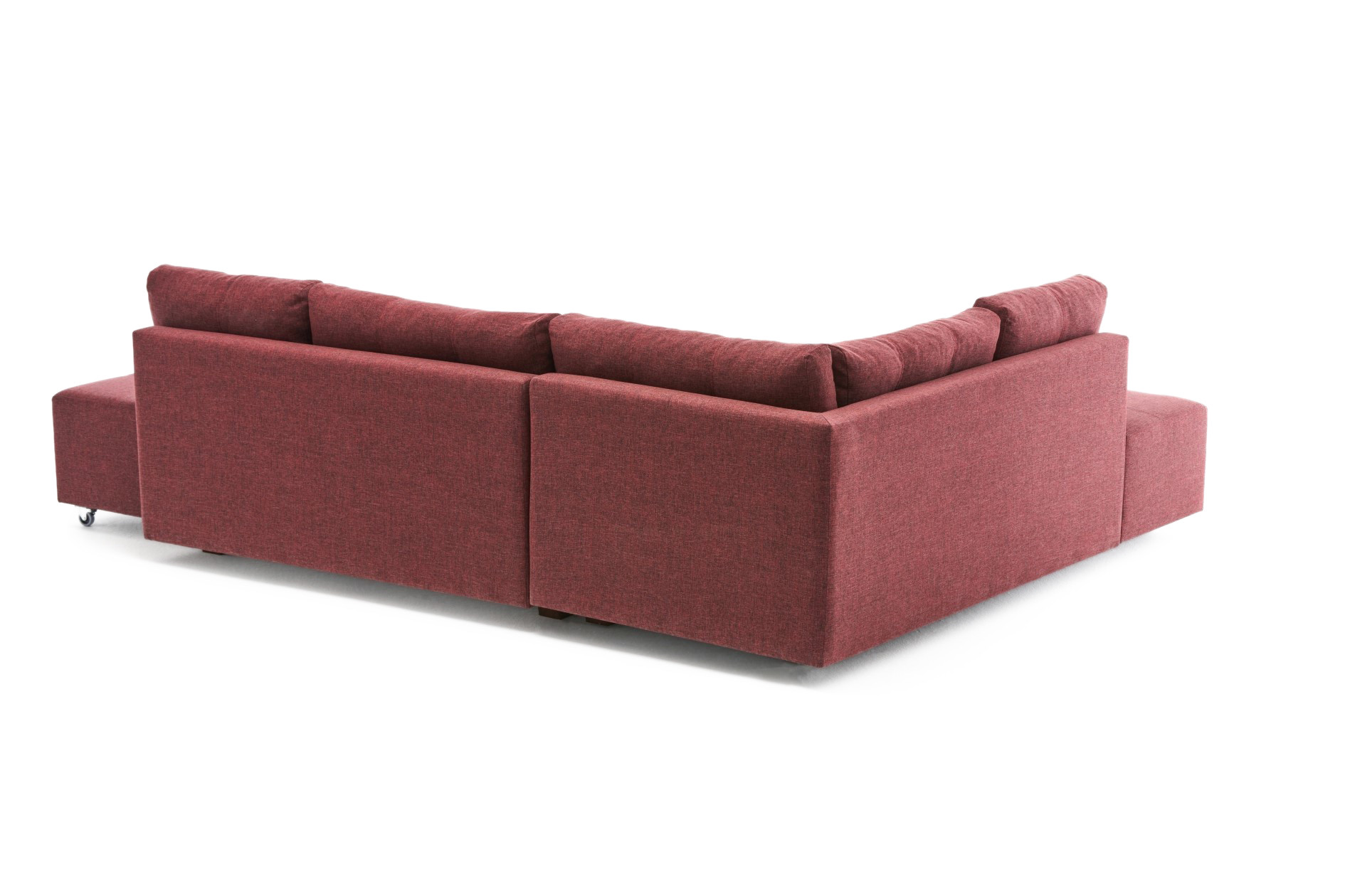 Manama Corner Sofa Bed Left - Claret Red