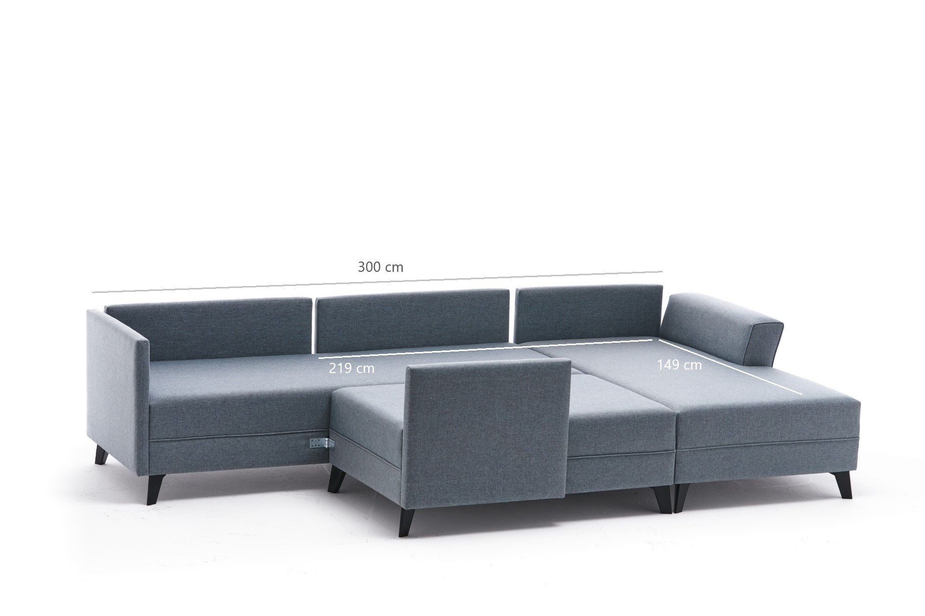 Belen Sofa Bed 4-Seater Brown