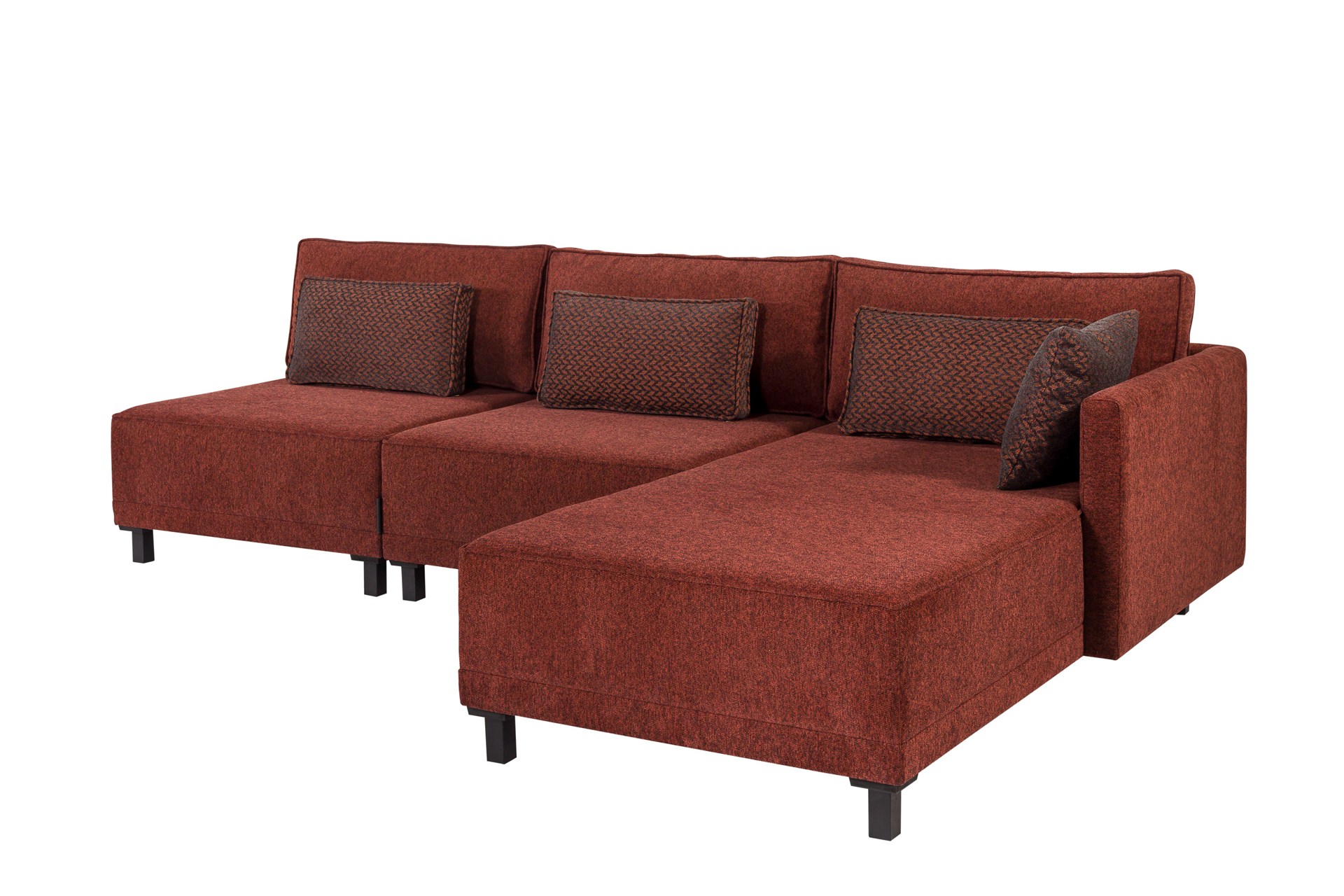 Matris Right Eckschlafsofa Bordeauxrot