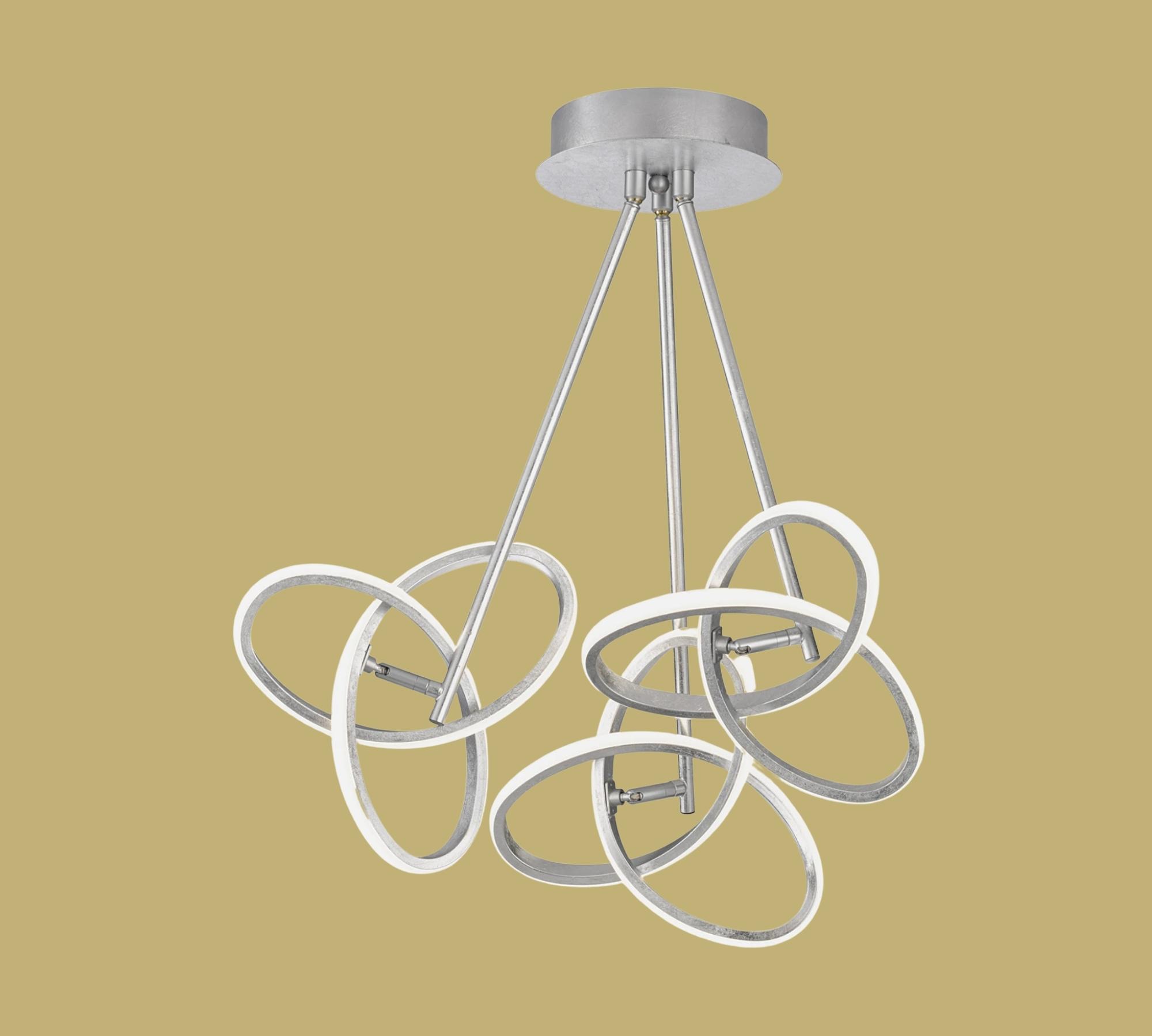 3-Flammige LED Pendelleuchte im geschwungenen Design