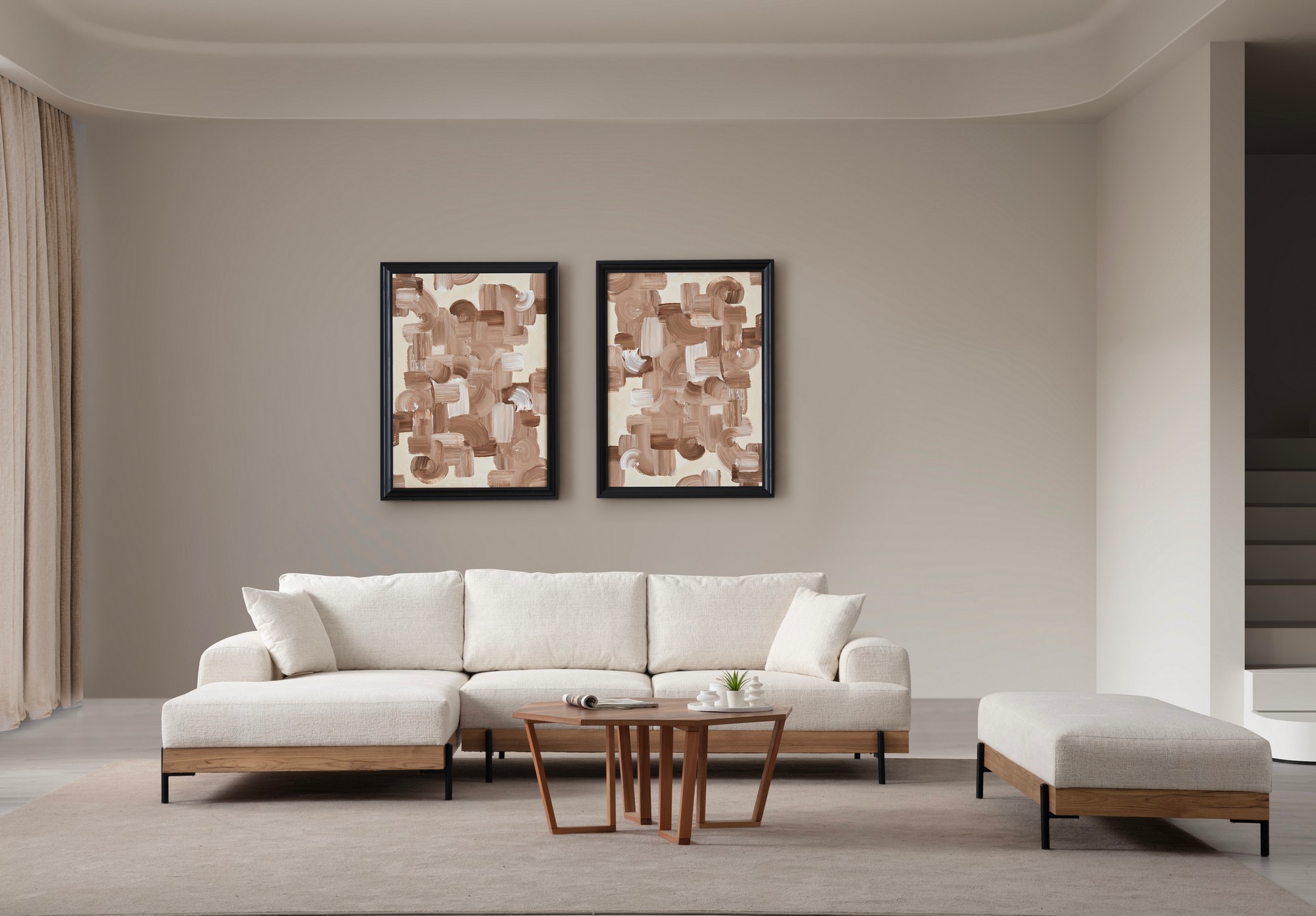 Eti Corner Sofa Left White