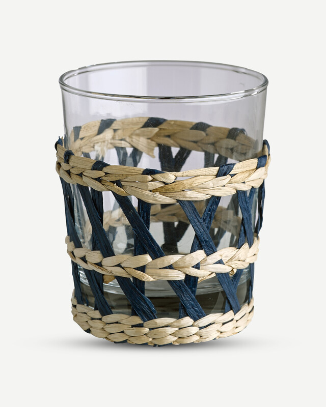 6x Reed Drinking Glasses Set Multicolor Reliving