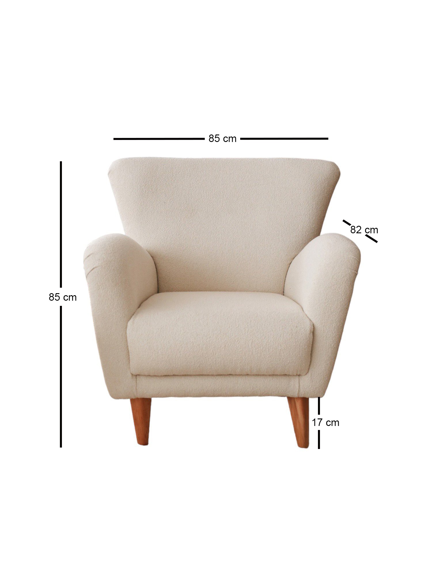 Teddy Armchair Textile White