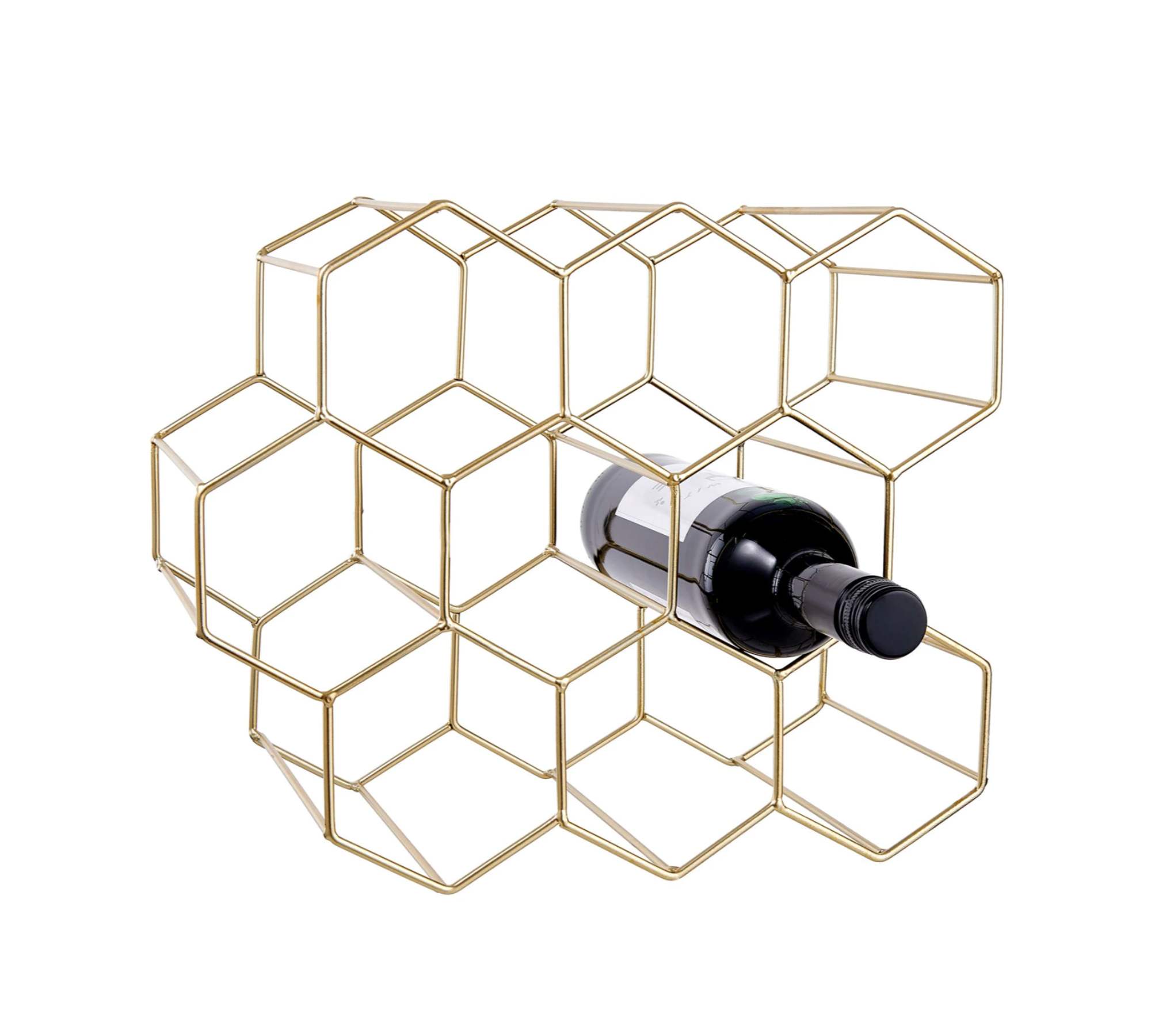 Weinregal Metall Gold