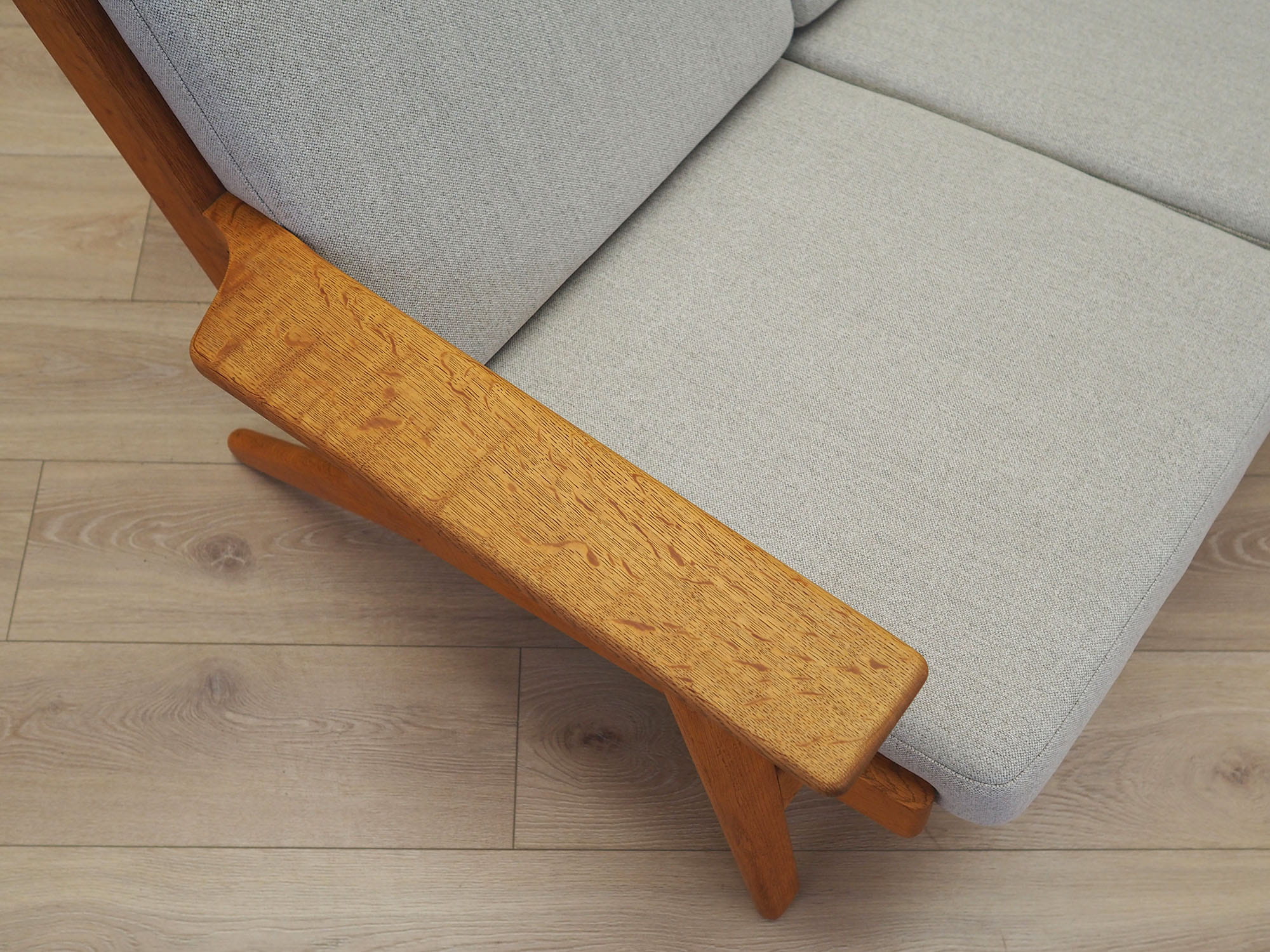 Sofa Holz Grau 1960er Jahre