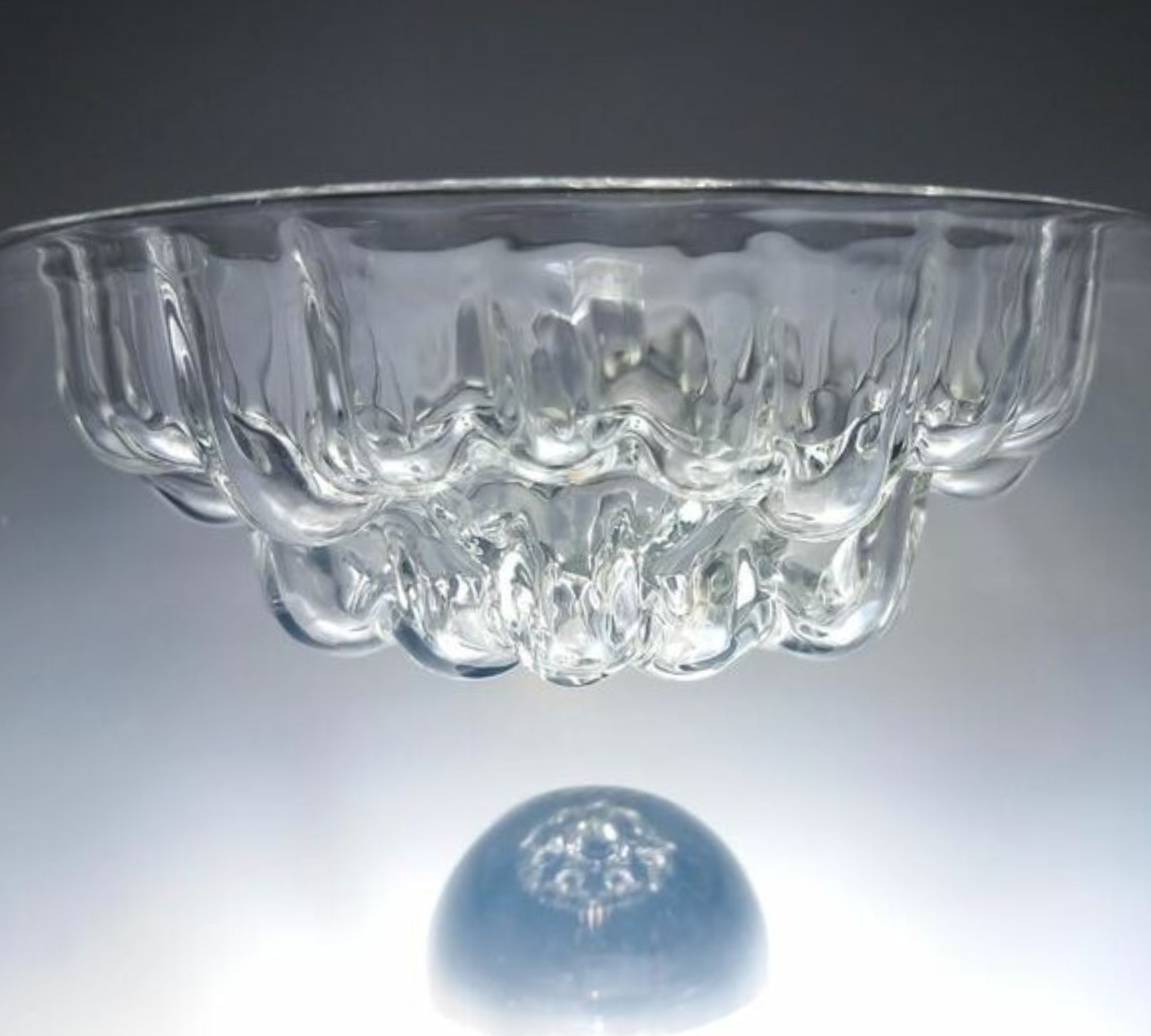 Vintage Tischleuchte Glas Chrom Weiß
