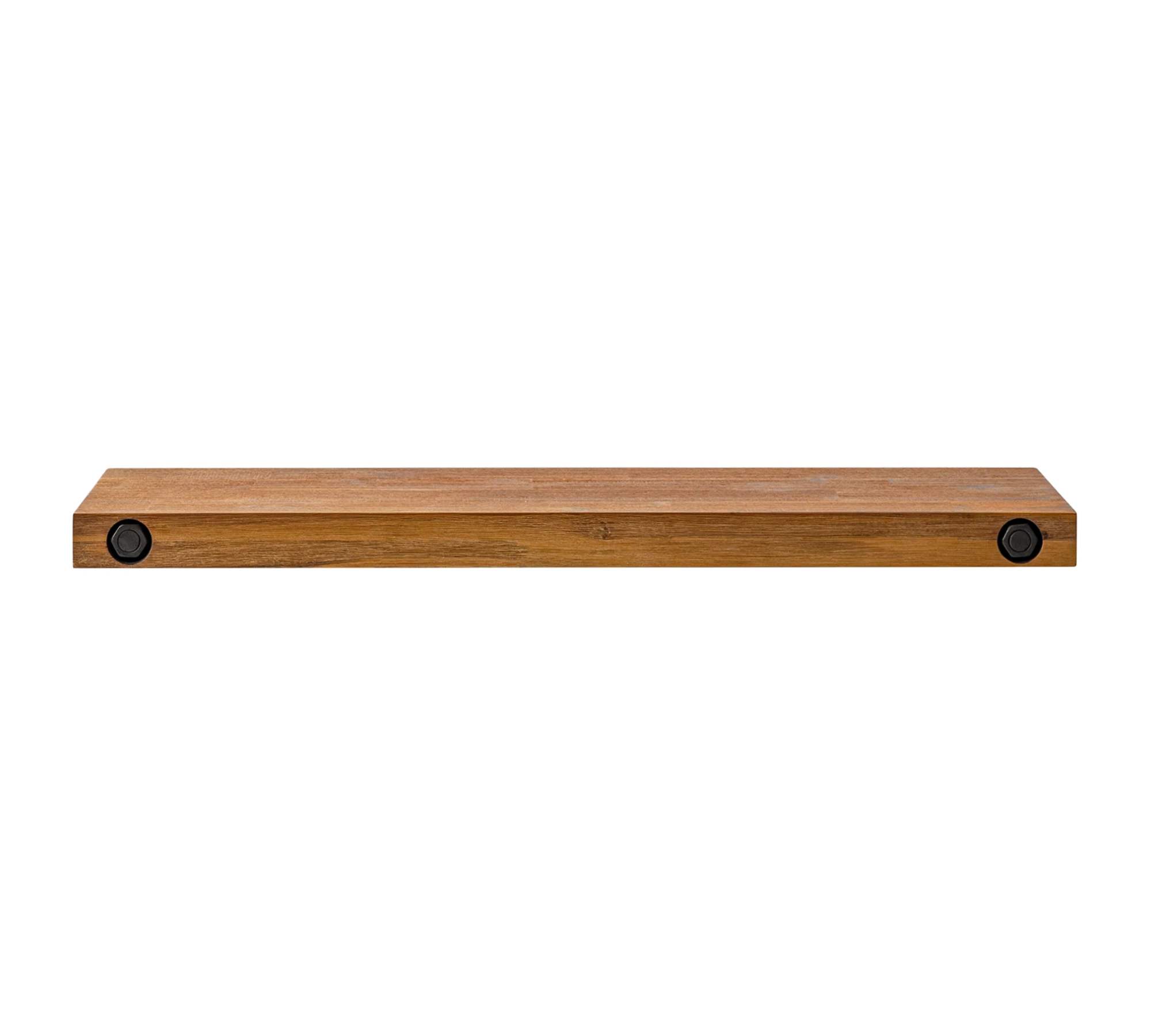Solid wood acacia wall shelf