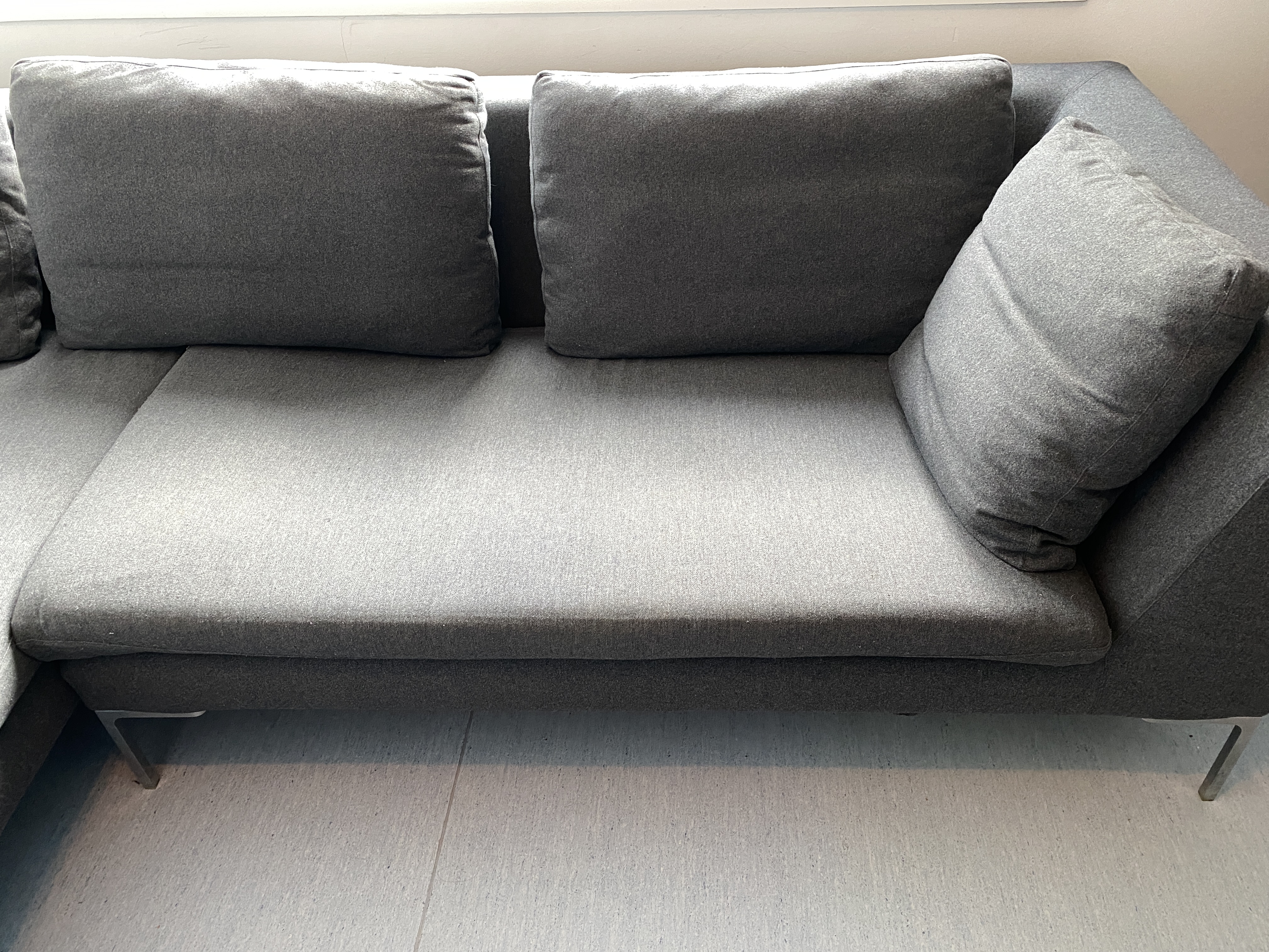 Ecksofa Grau Baumwolle von B&B Italia