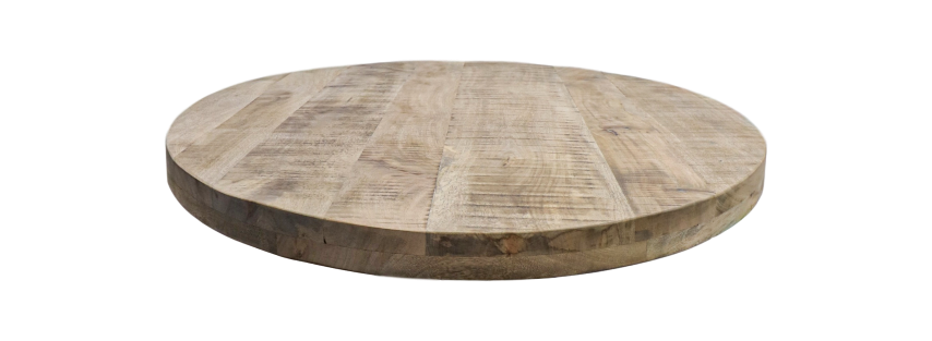 Ovale Portland Tischplatte Mangoholz