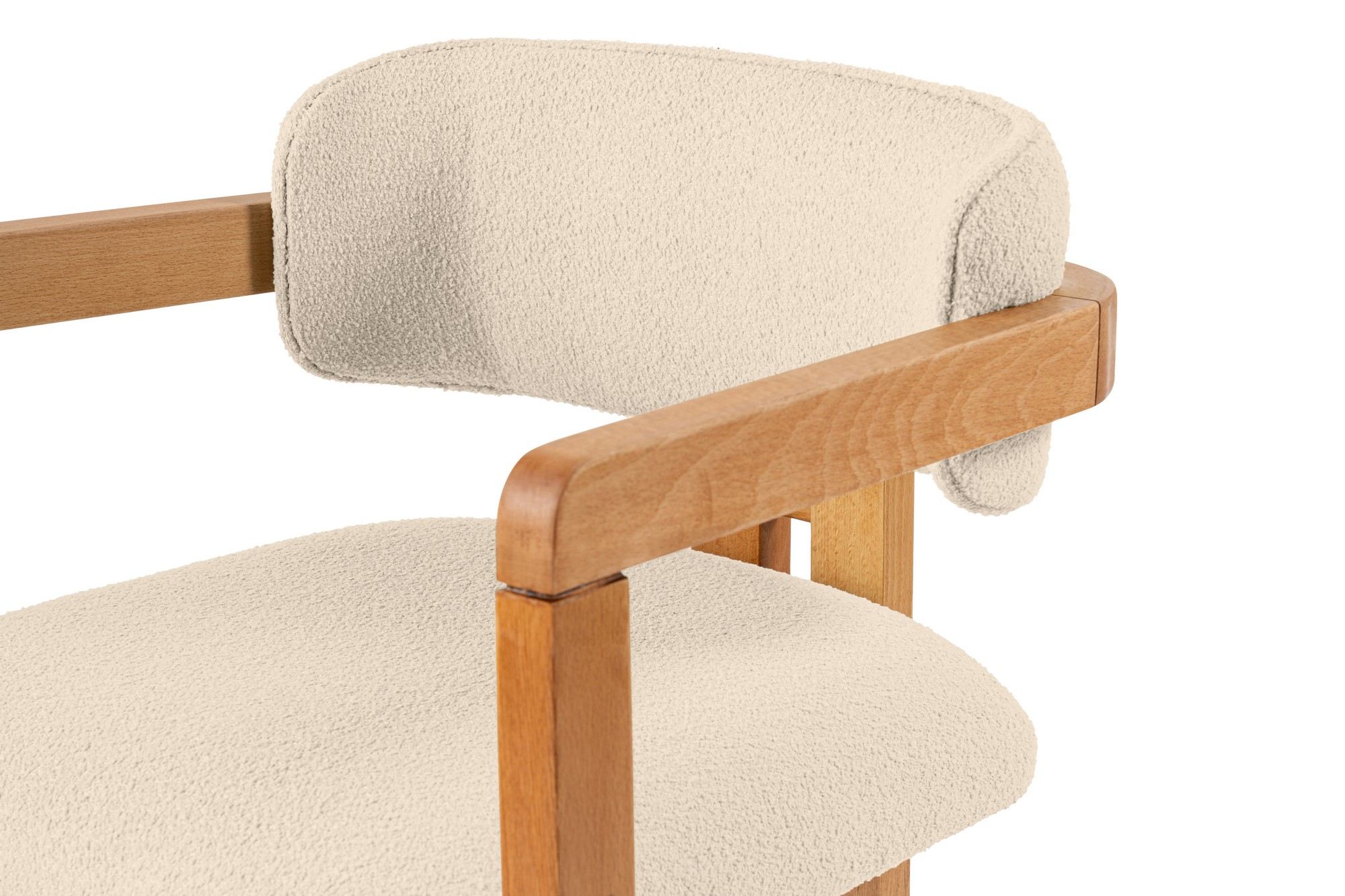 Mistral Armchair Wood Veneer Cream White