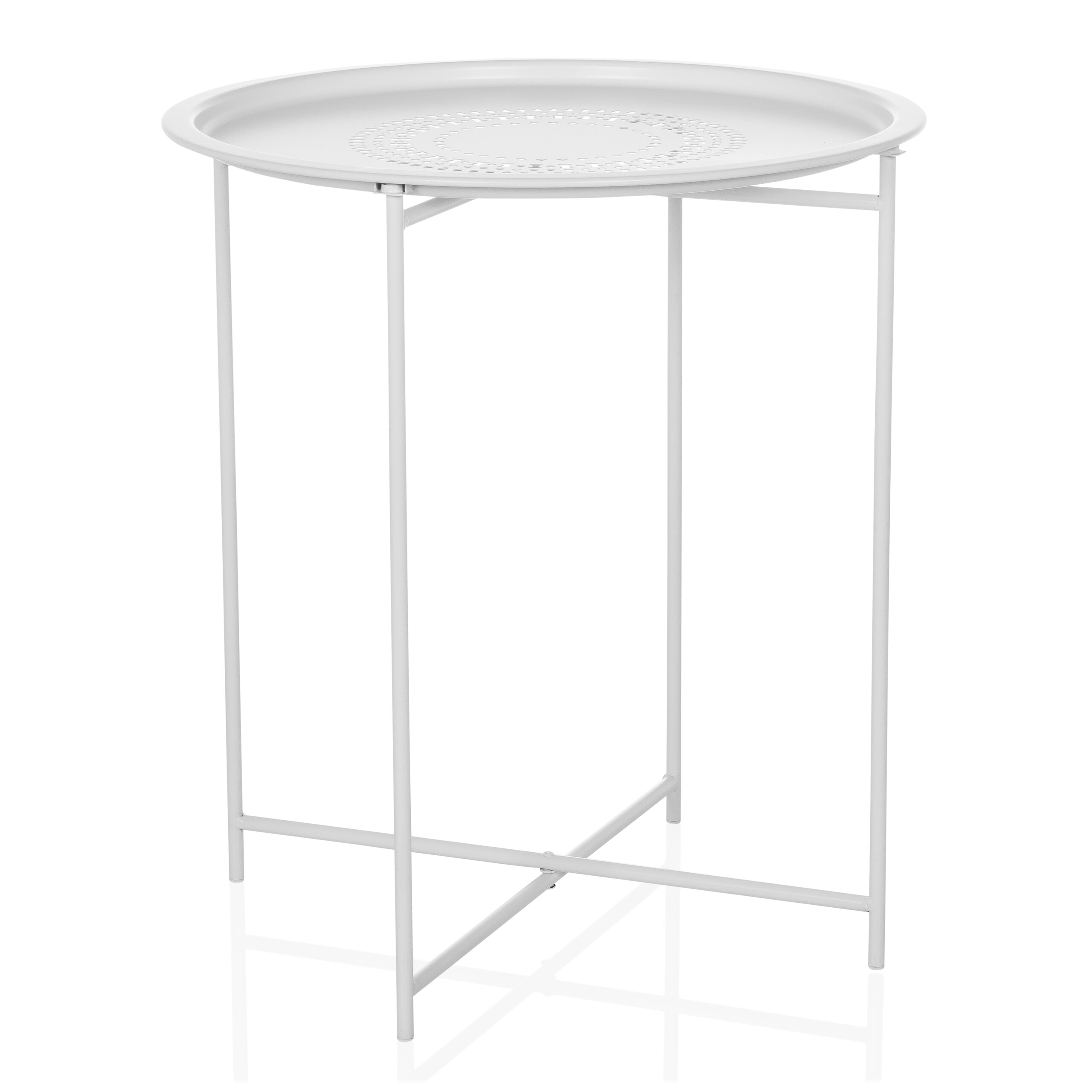 ALLRUND Beistelltisch Metall Weiß