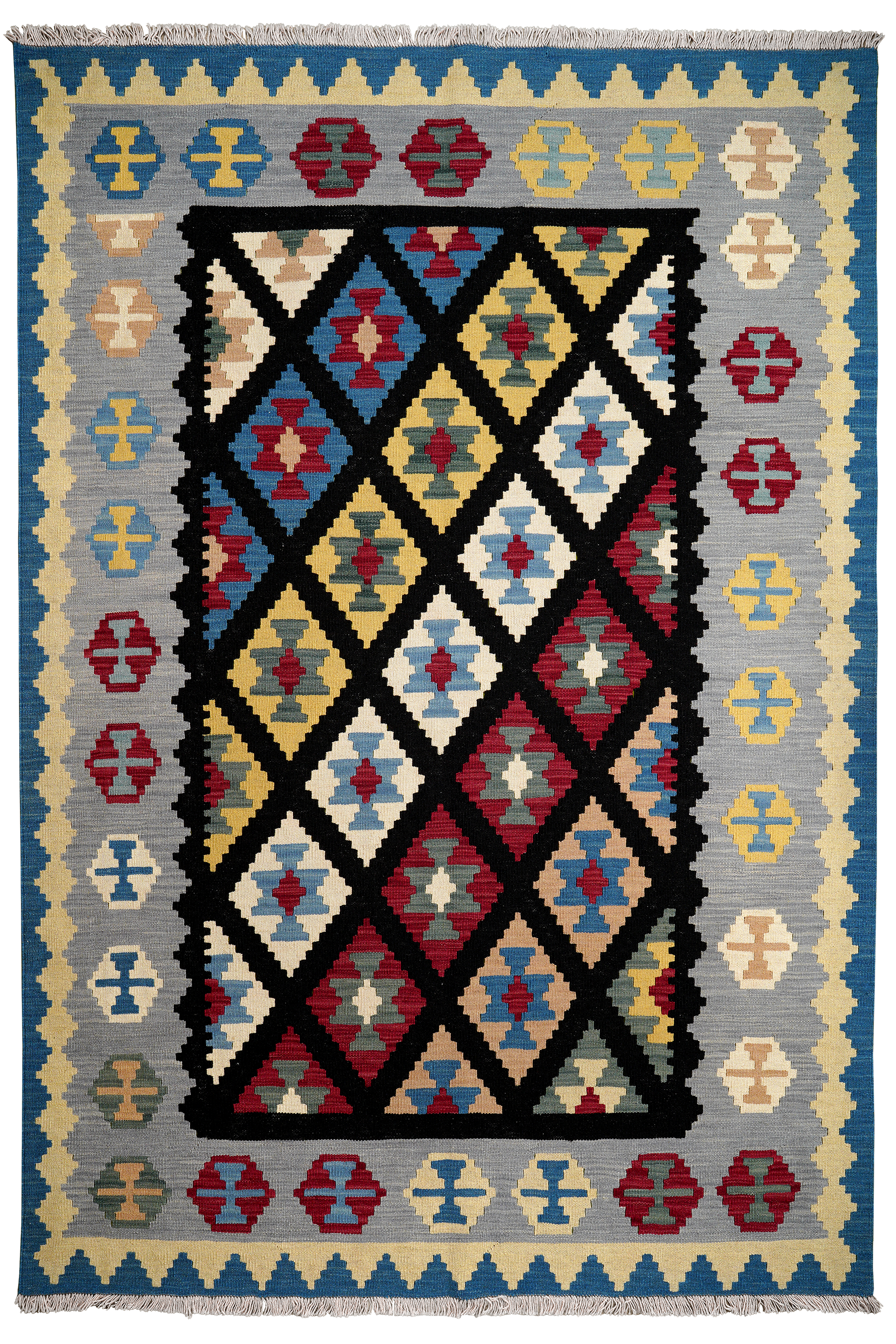 Kilim Gashgai Teppich Wolle Mehrfarbig