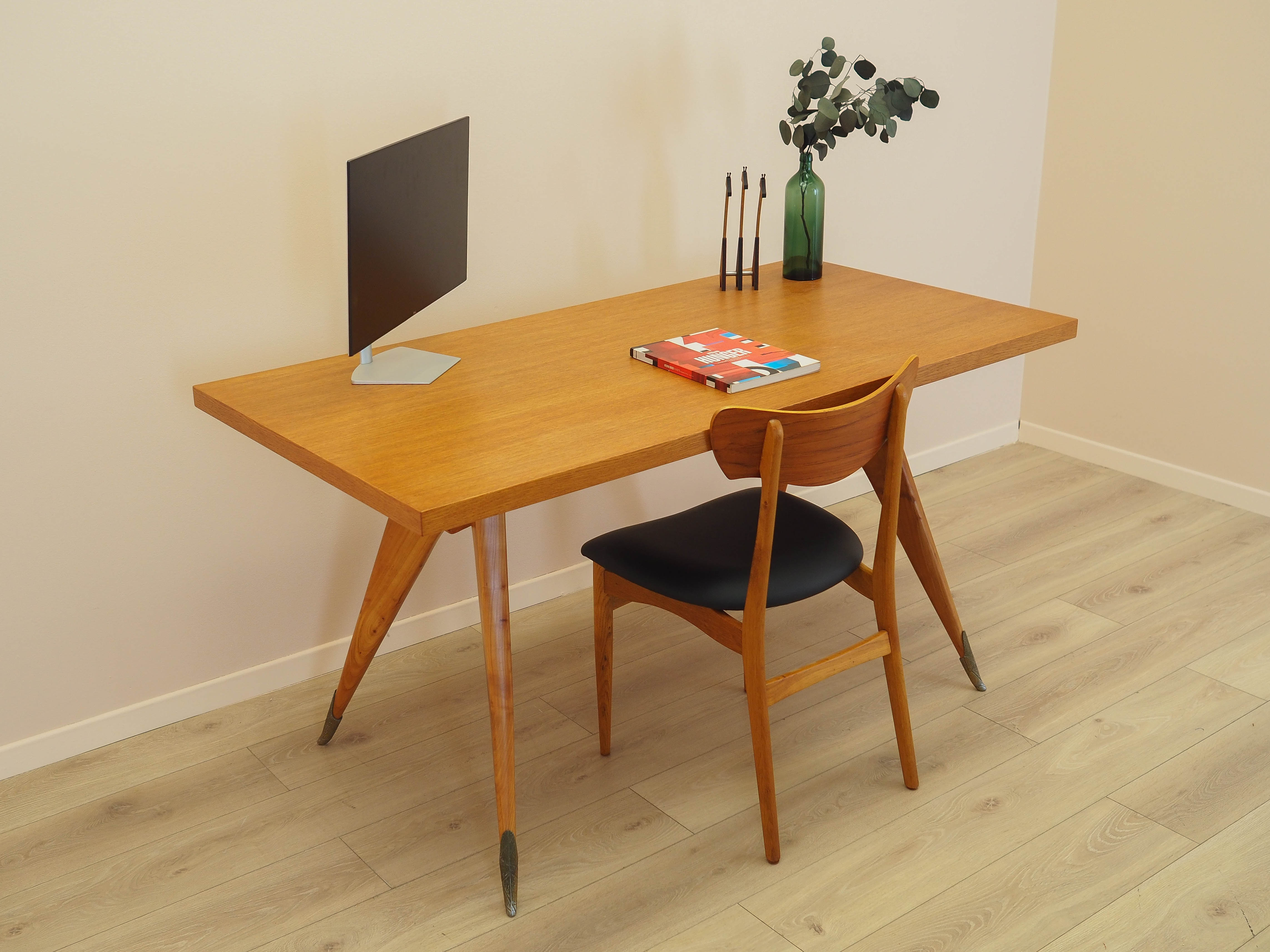 Schreibtisch Eiche Braun 1970er Jahre