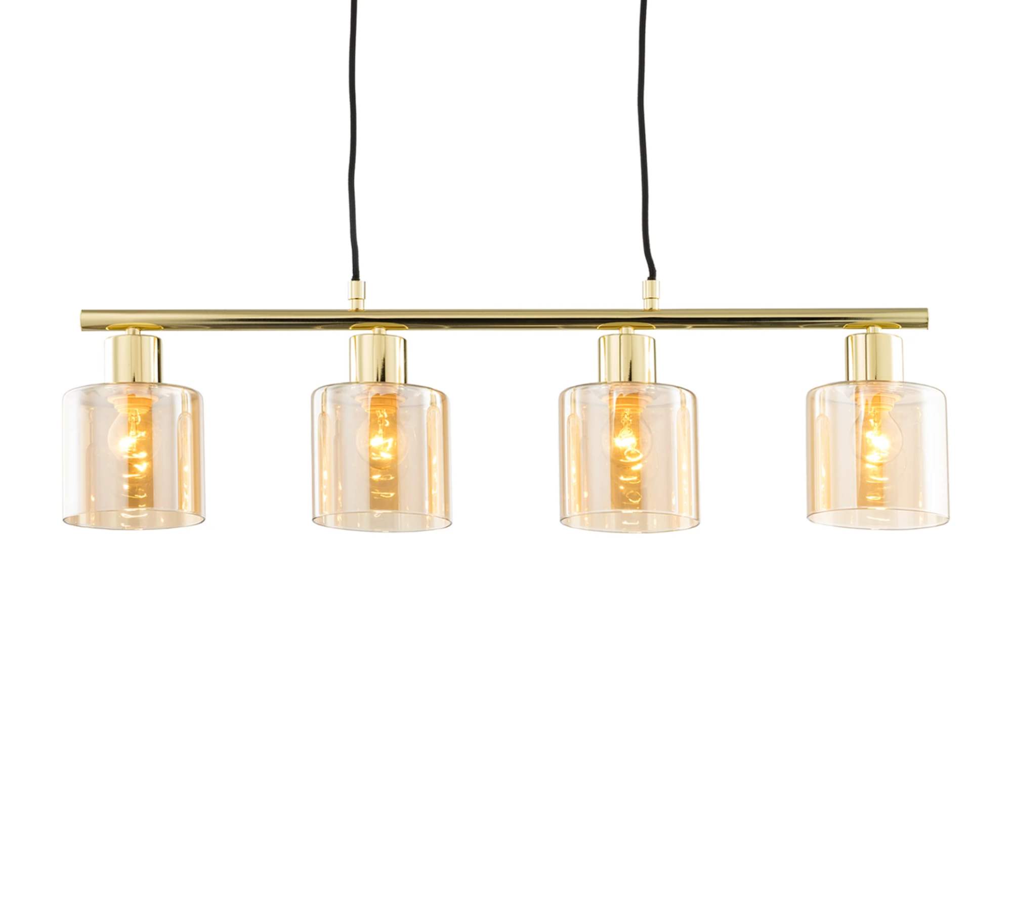 Pendant lamp glass metal brass