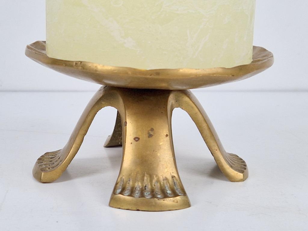 Vintage Kerzenständer Messing Metall Gold  1960er Jahre