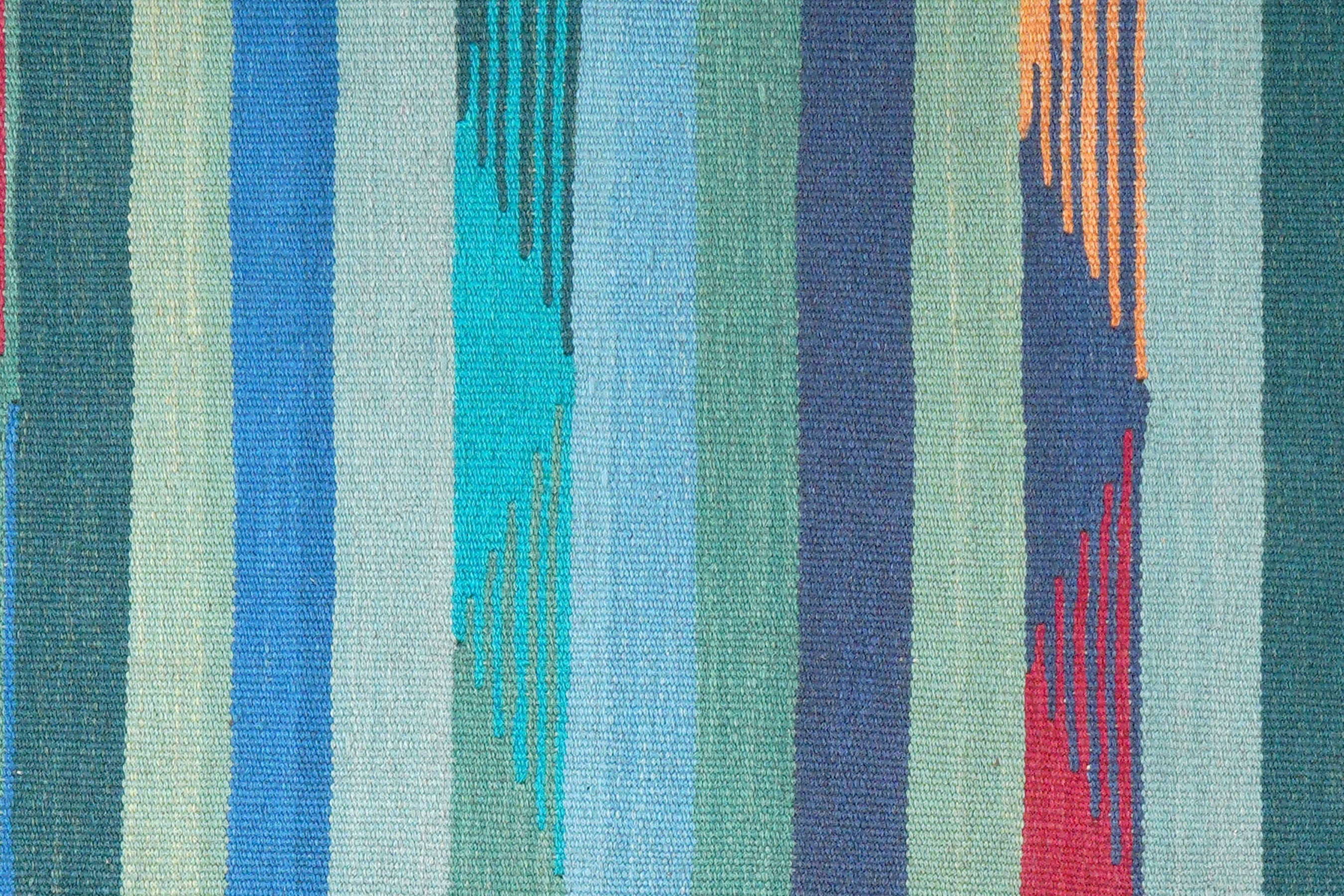 Kilim Gashgai Teppich Blau