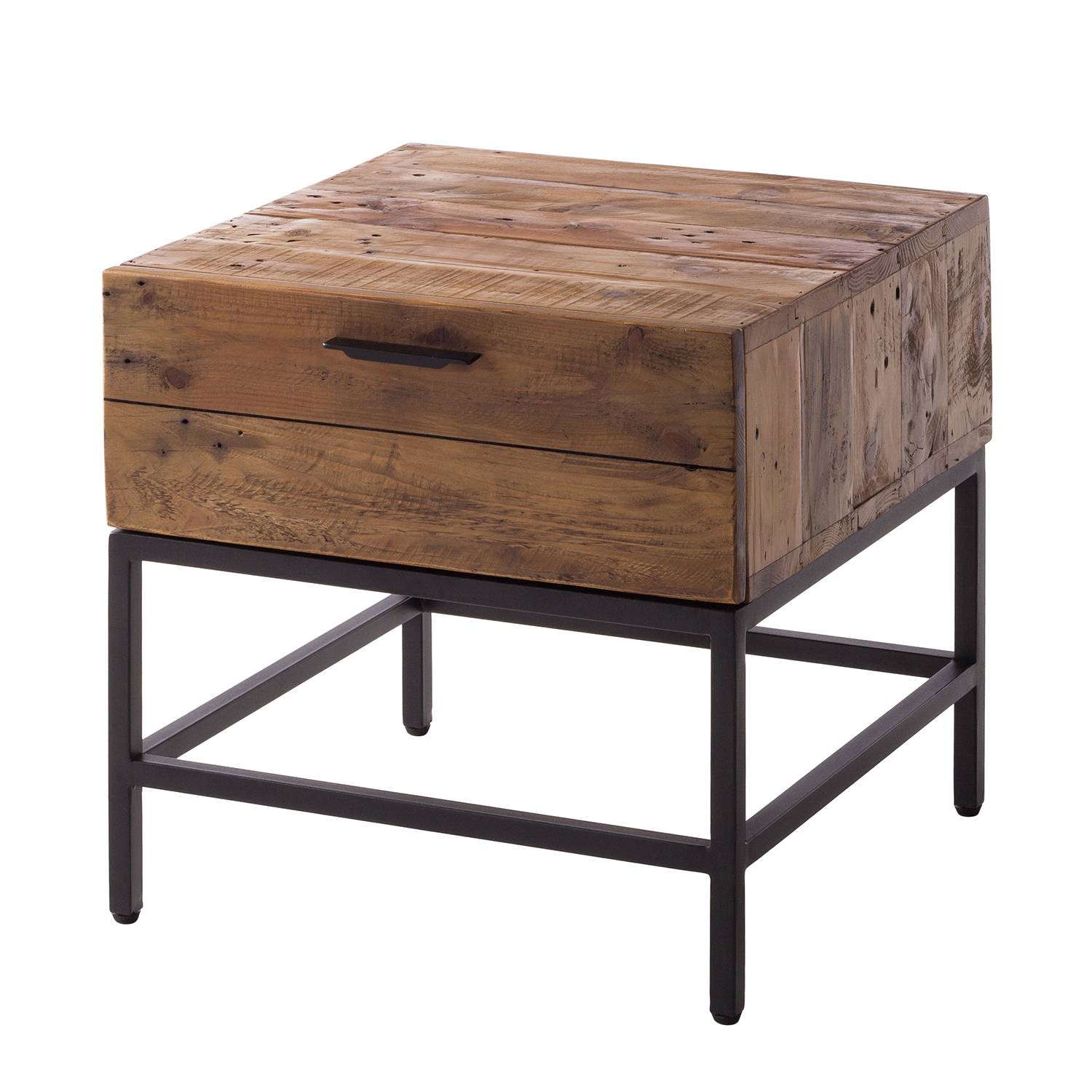 Side table GRASBY Solid Pine Black