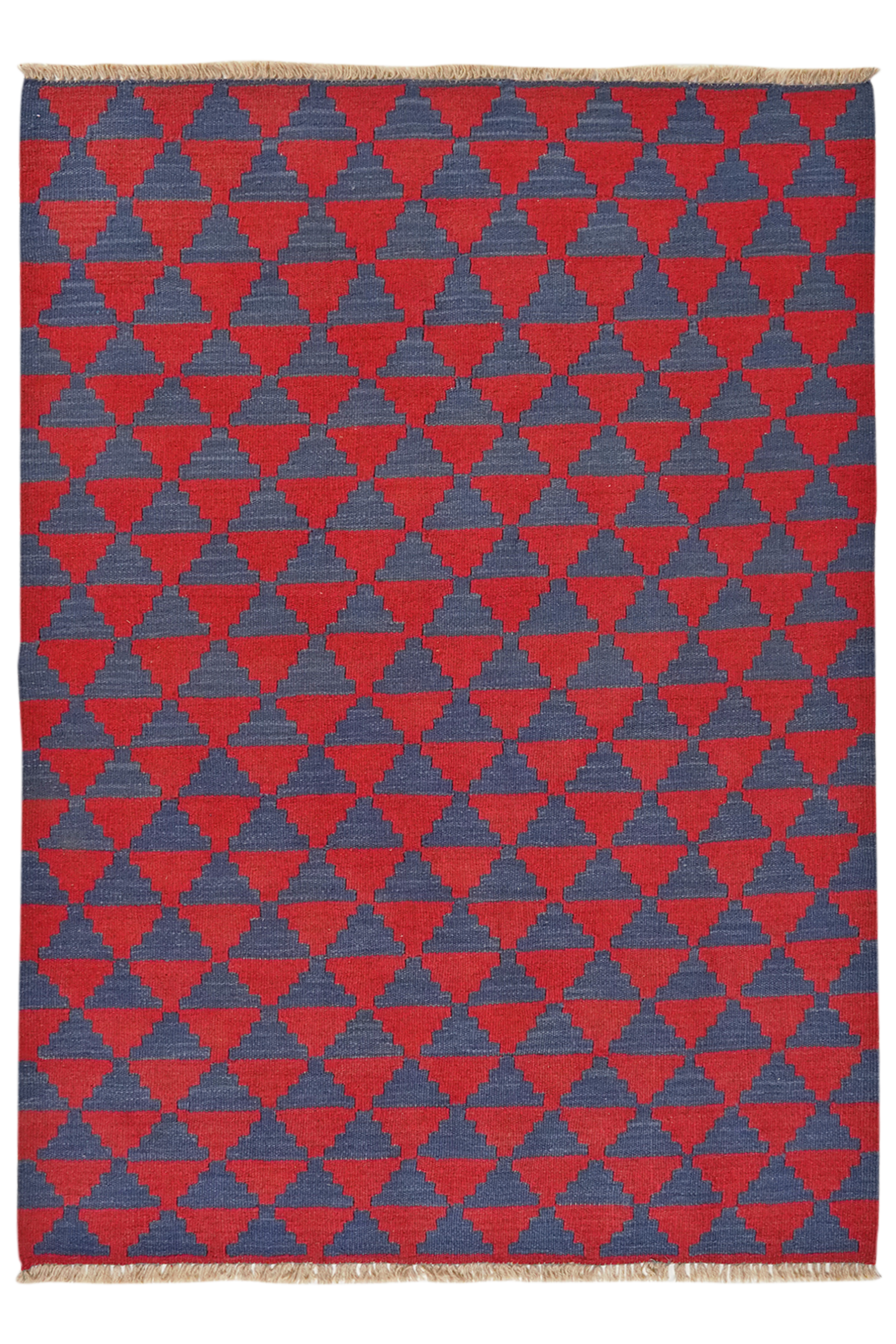 Kilim Gashgai Teppich Rot Blau