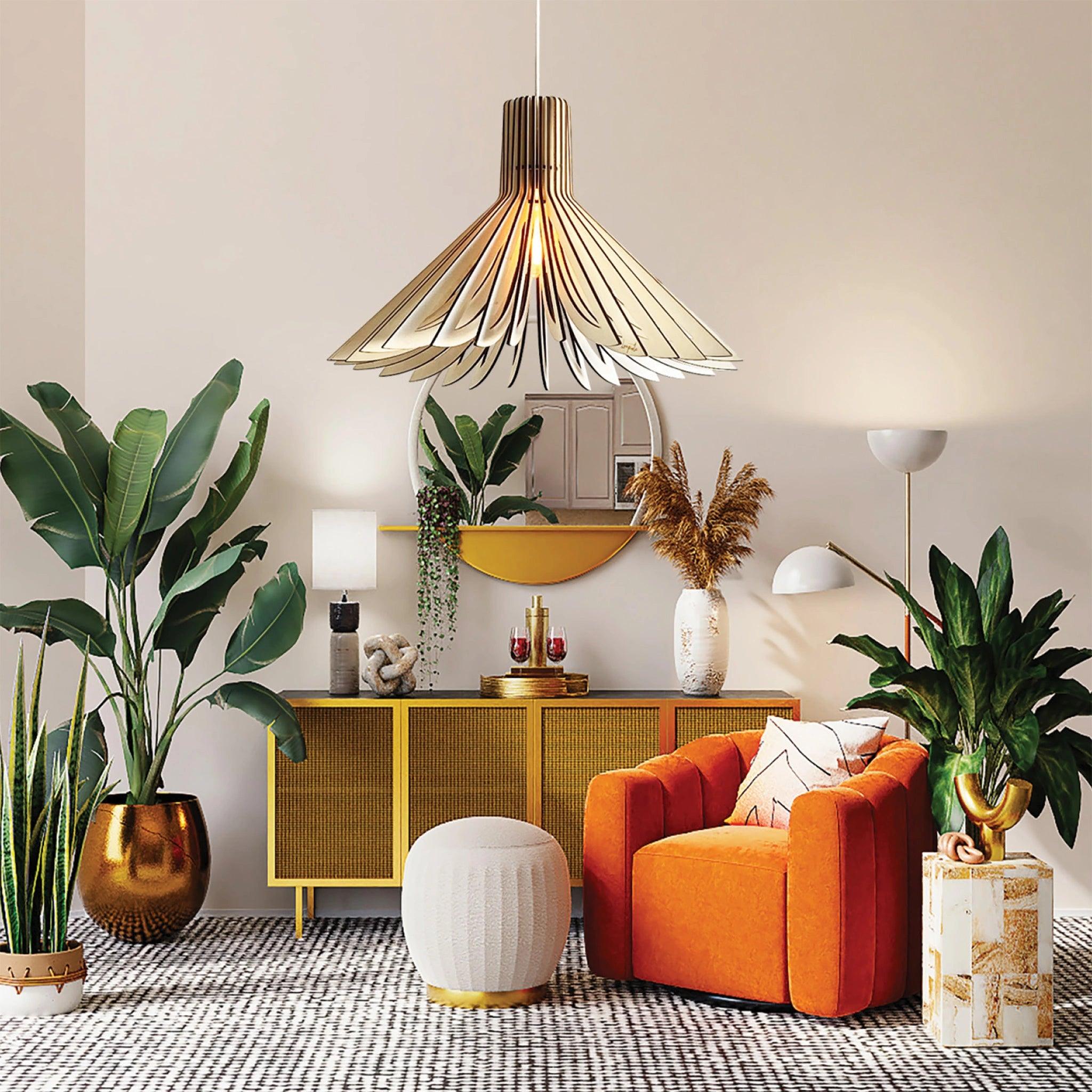 Ava Pendant Lamp Wood 57cm