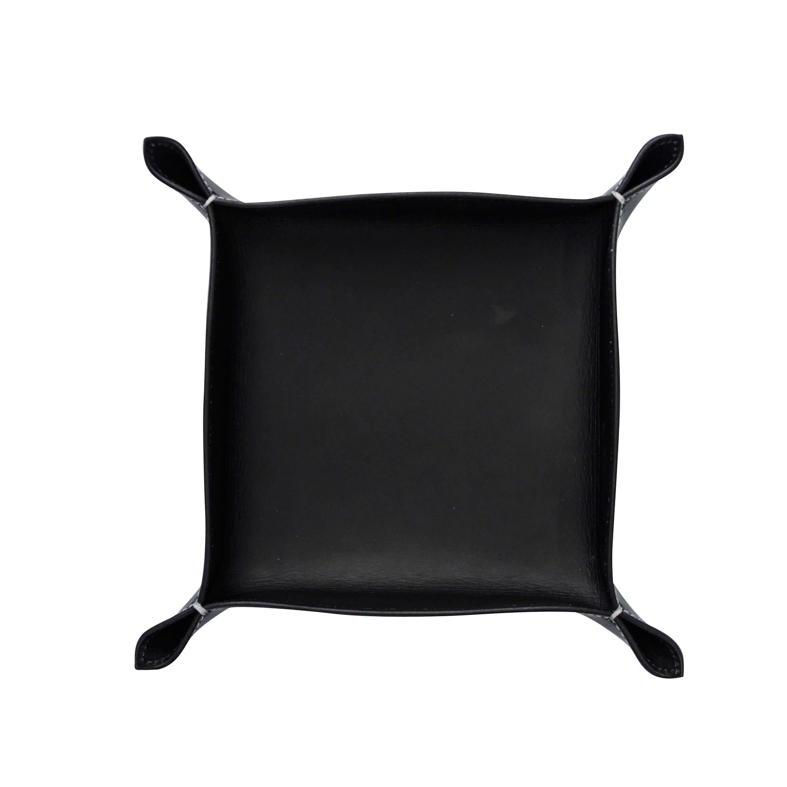 Bowl Leather Black 20x20 cm
