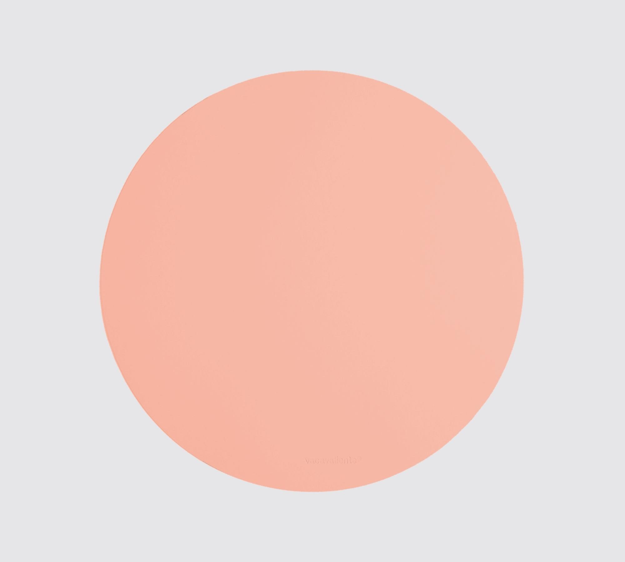 2x Rundes Tischset Duo 100% Recyceltes Leder Pink