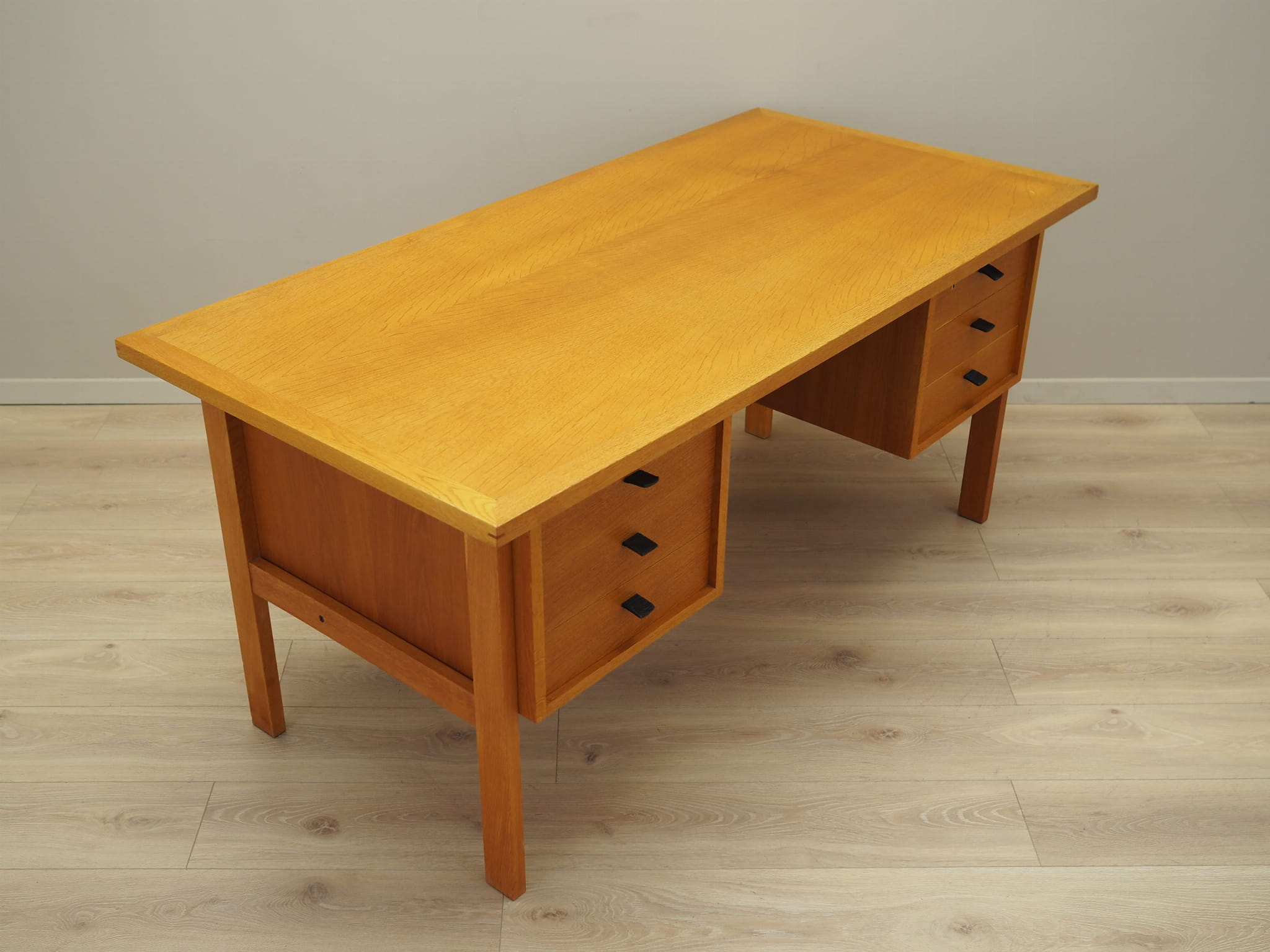 Vintage Desk Ash Wood Brown 1960s