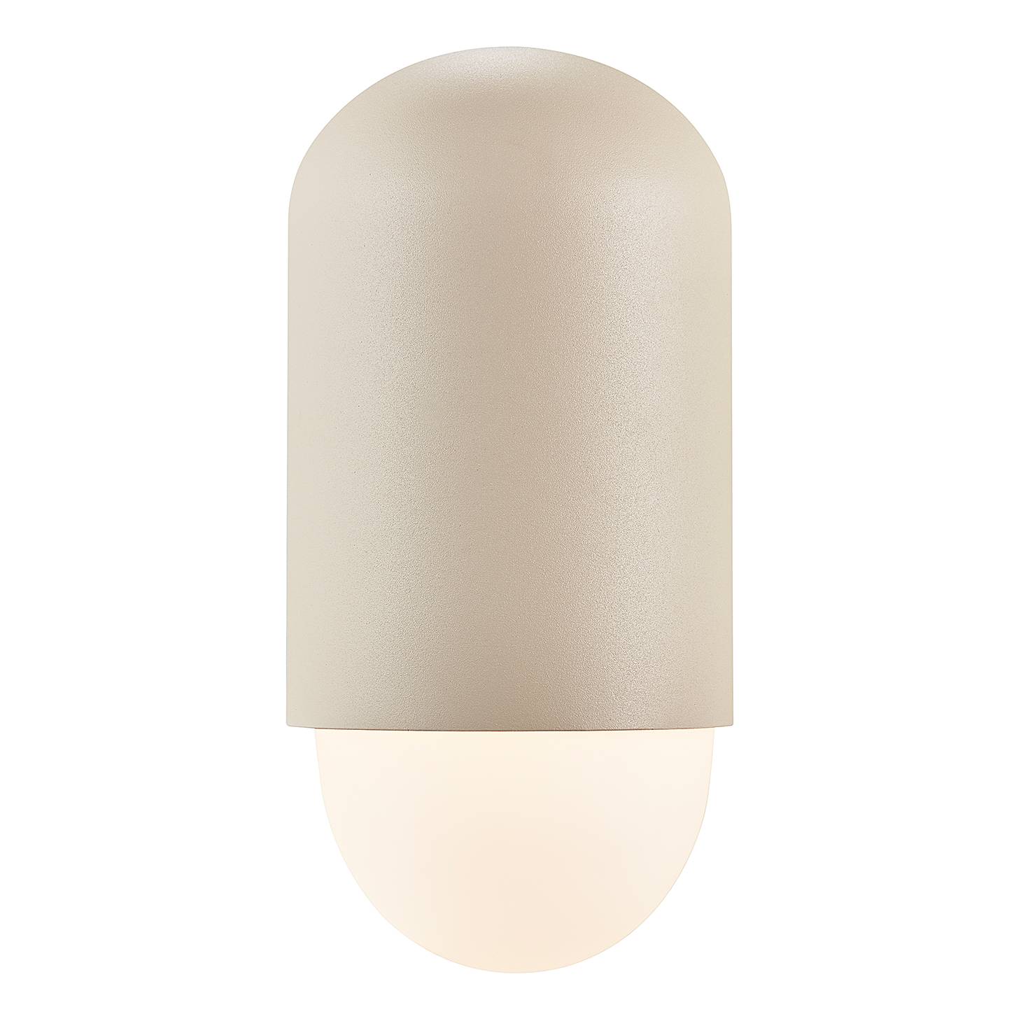 Outdoor Wandleuchte Heka Aluminium / Glas 1-flammig Beige