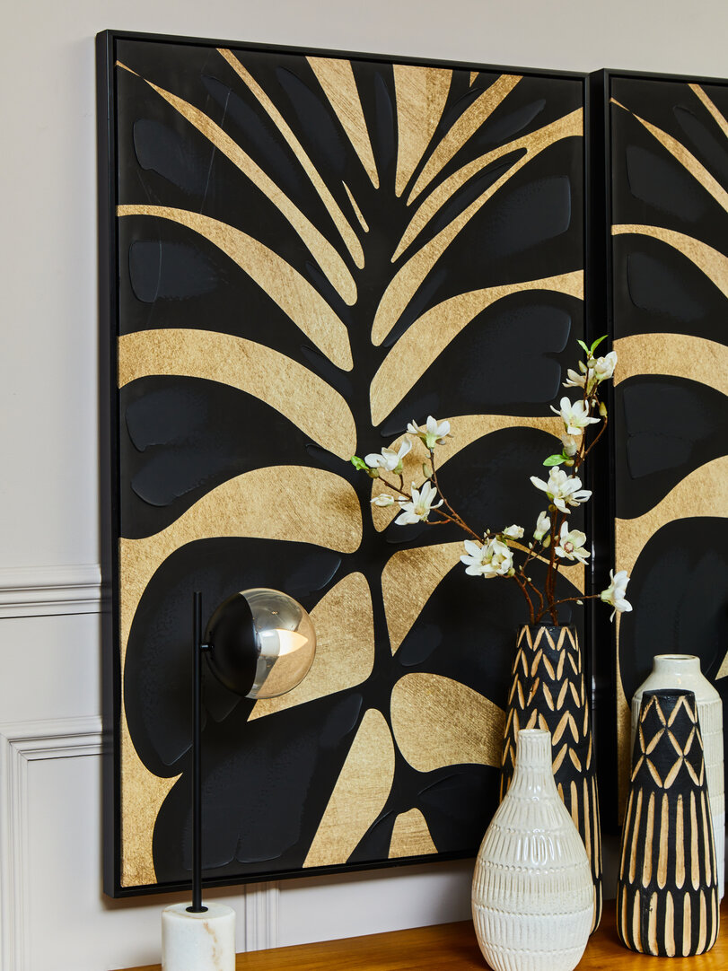 Arlo Grande Vaso Legno Nero Marrone