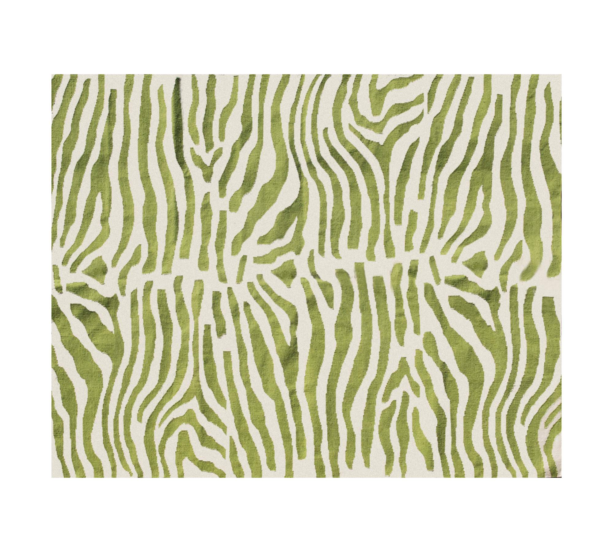Outdoor-Kilim Teppich Tigermuster Grün 230 x 300 cm