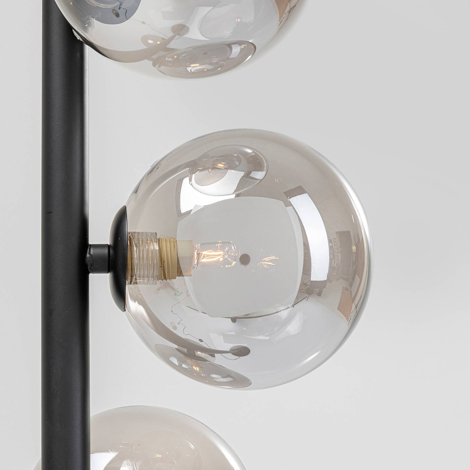 6-Flammig Stehleuchte Scala Balls II Glas Stahl