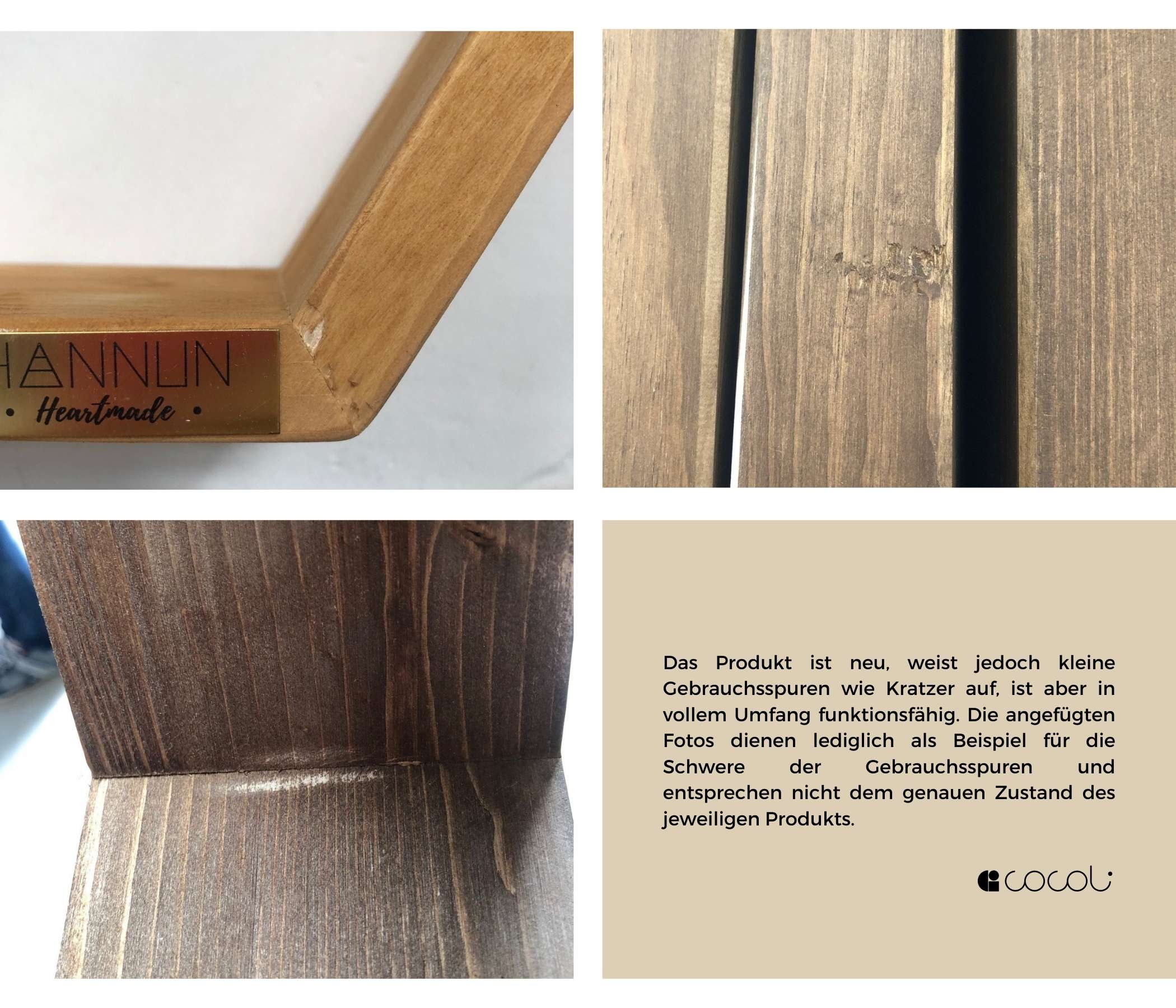 Konsolentisch aus Holz mit Metallgestell Weiß Gealtert