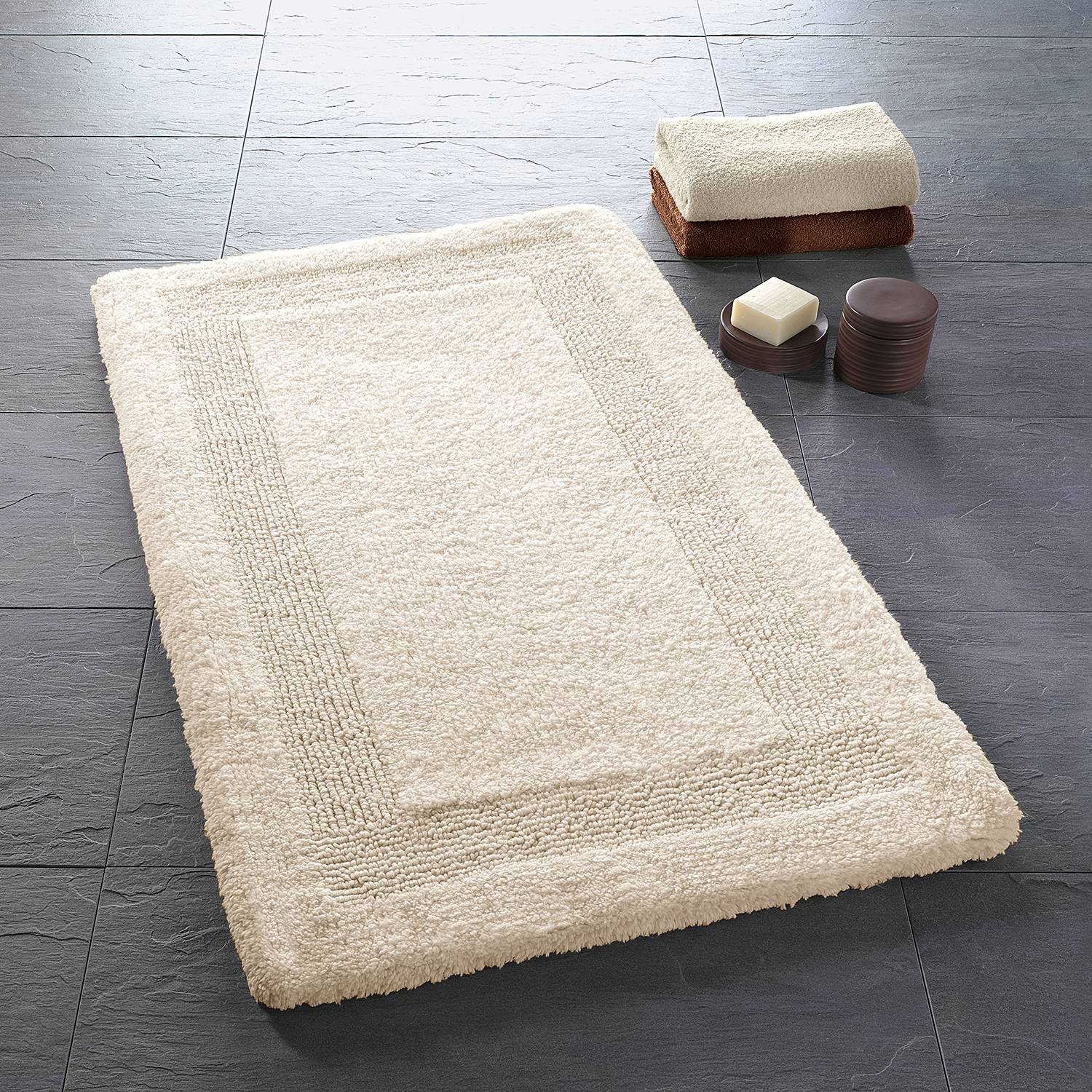Badteppich Arizona Baumwolle Beige