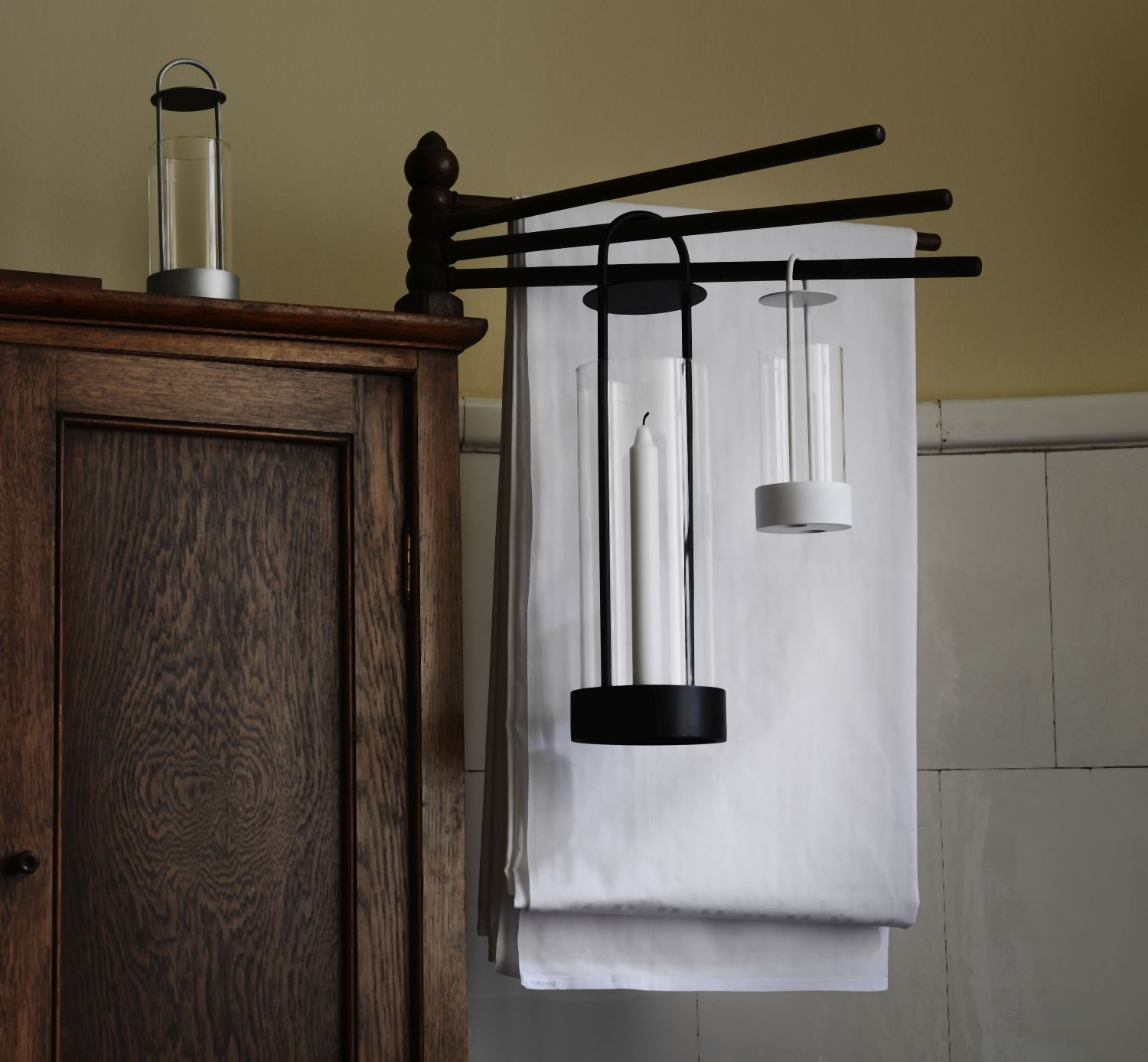 Lotus Hurricane Laterne Weiß