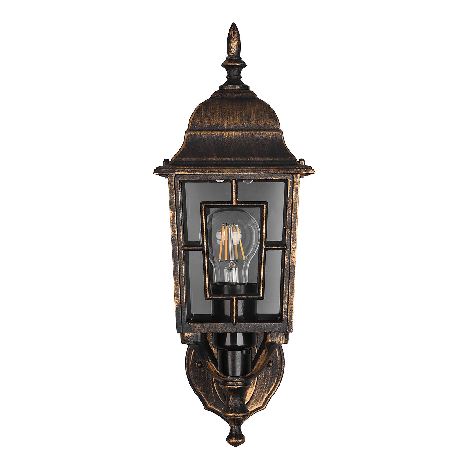 Wall lamp Volturno TypeA cast aluminum rust brown
