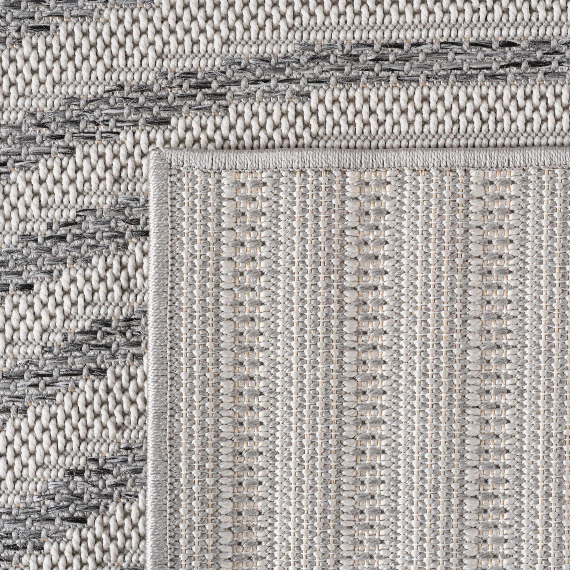 Outdoorteppich Desert 1301 Polypropylen Grau 80 x 150 cm