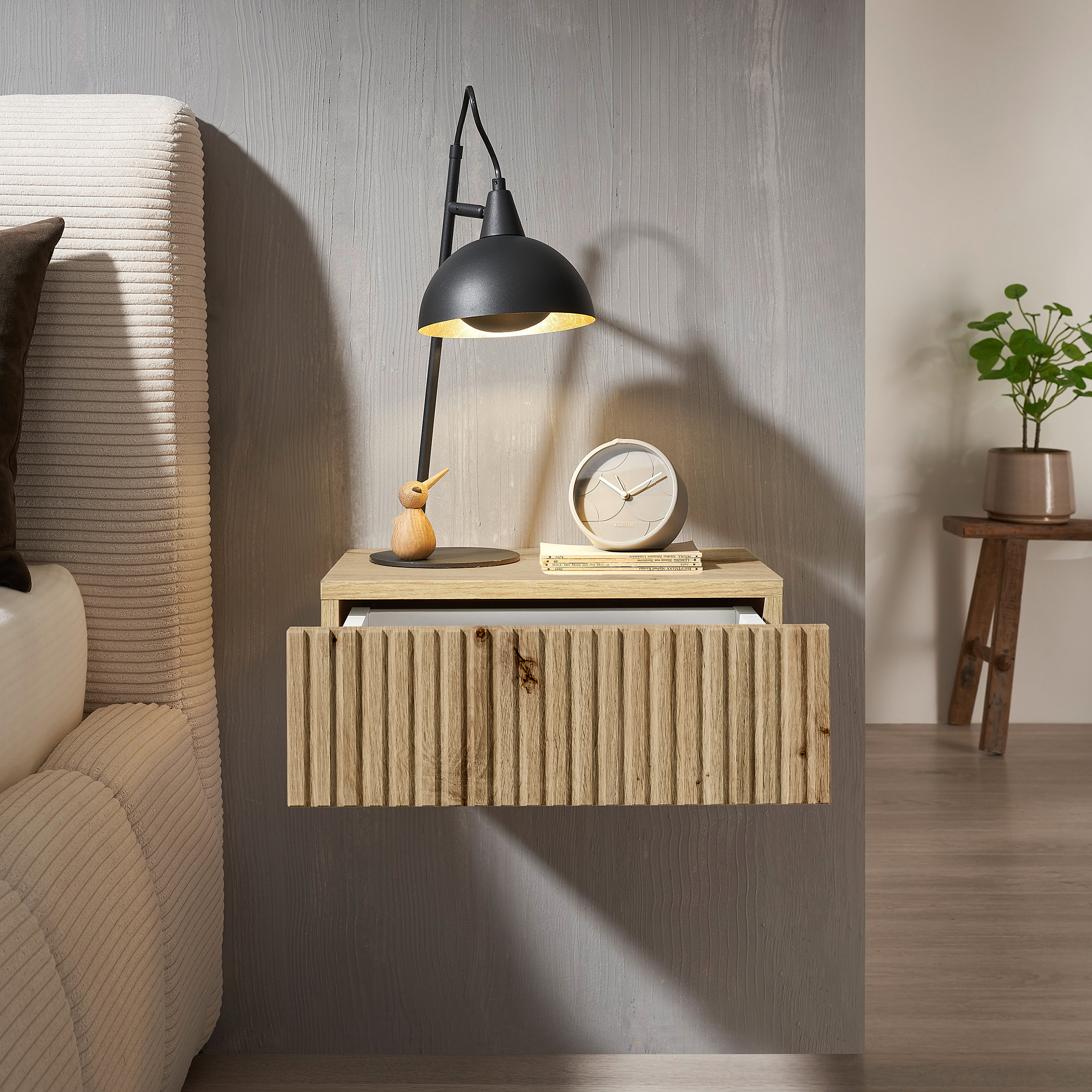 Floating Nightstand Narella Artisan Oak Decor