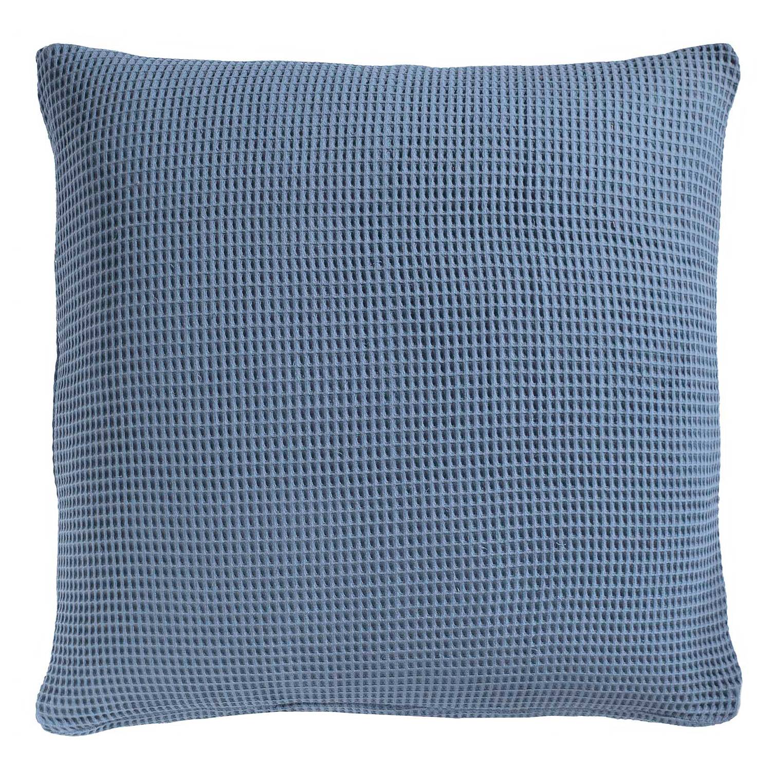 Wafel II Kissenbezug Baumwolle Eisblau 80 x 80 cm