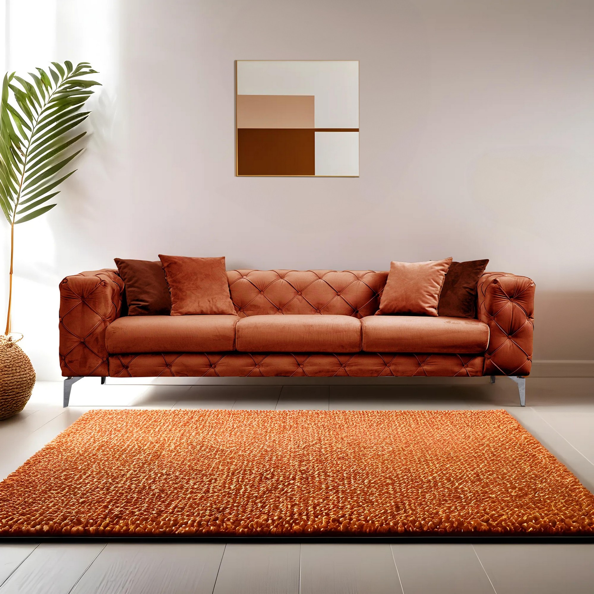 Como 3-seater sofa Orange
