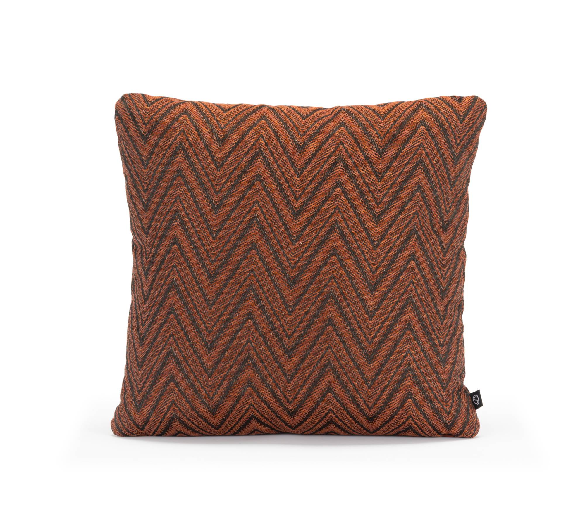 Inez Kissen Danilo Zigzag Burnt Mocca mit Entenfederfüllung