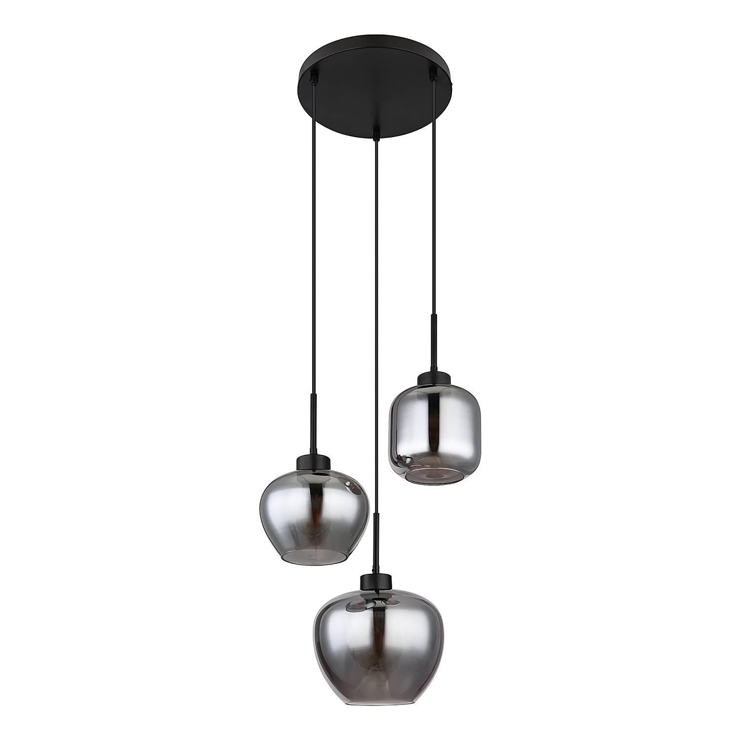Pendelleuchte Matt Typ A Farbglas Schwarz